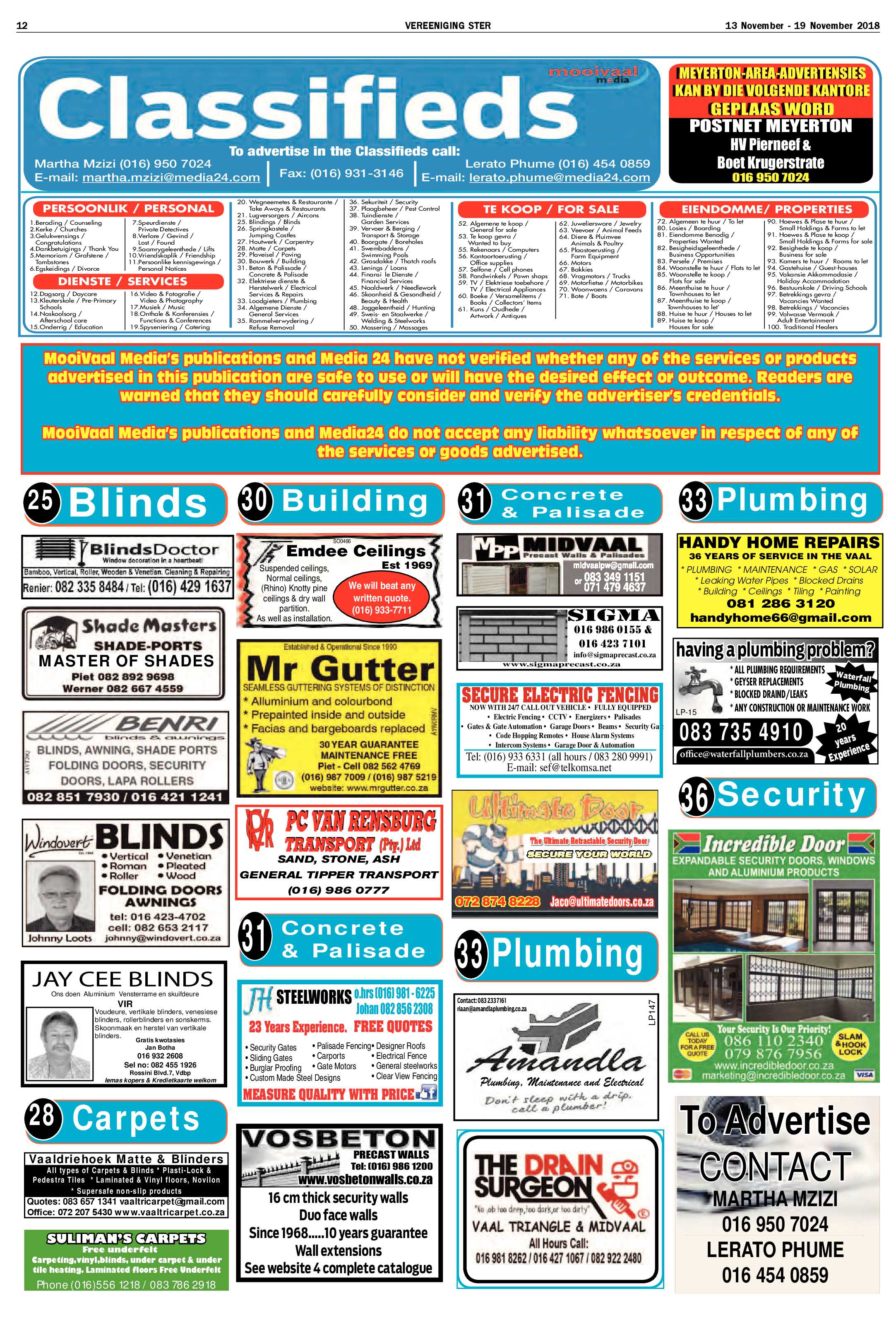 Vereeniging Ster 13 – 19 November 2018 page 12