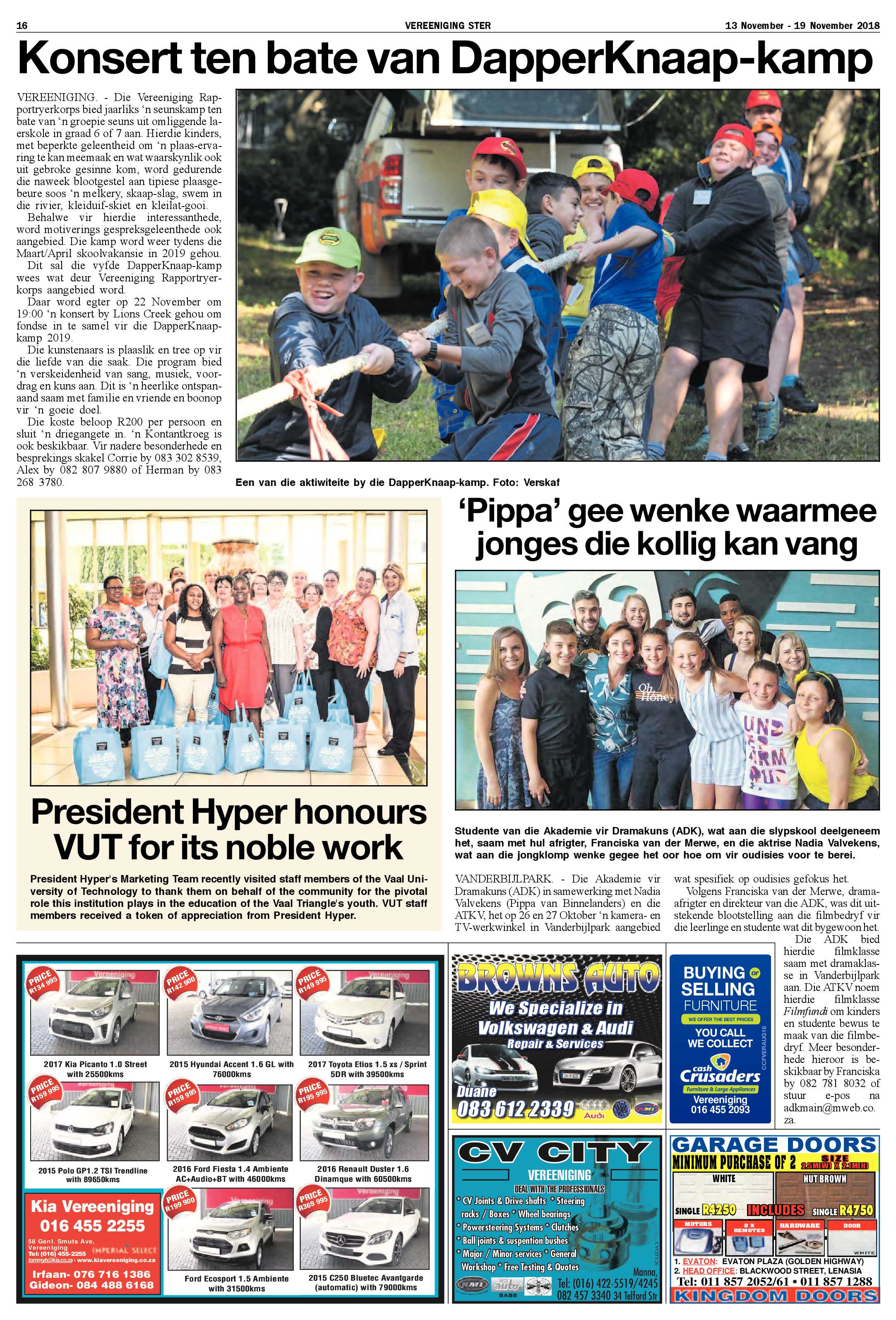 Vereeniging Ster 13 – 19 November 2018 page 16