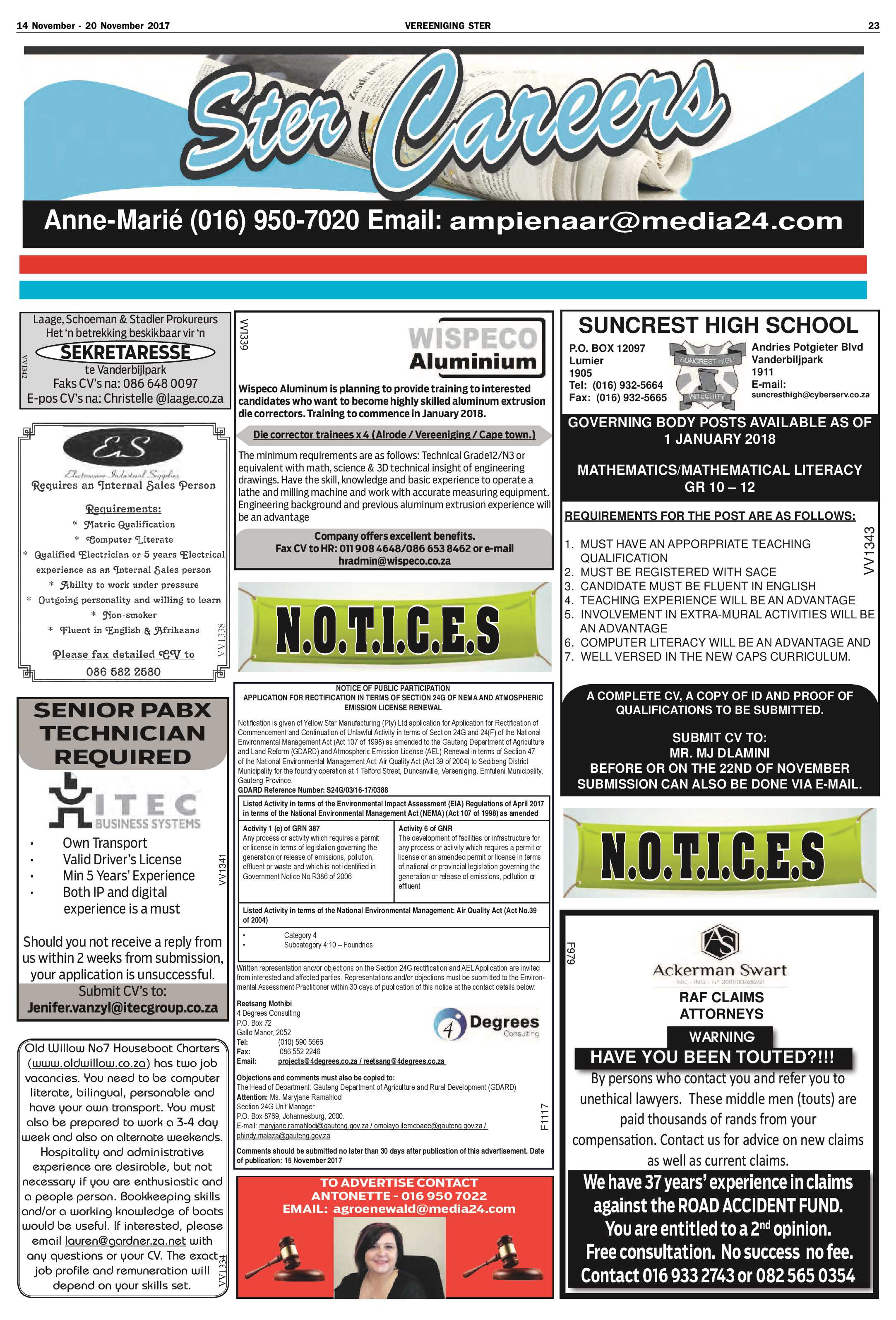 Vereeniging Ster 14 – 20 November 2017 page 23