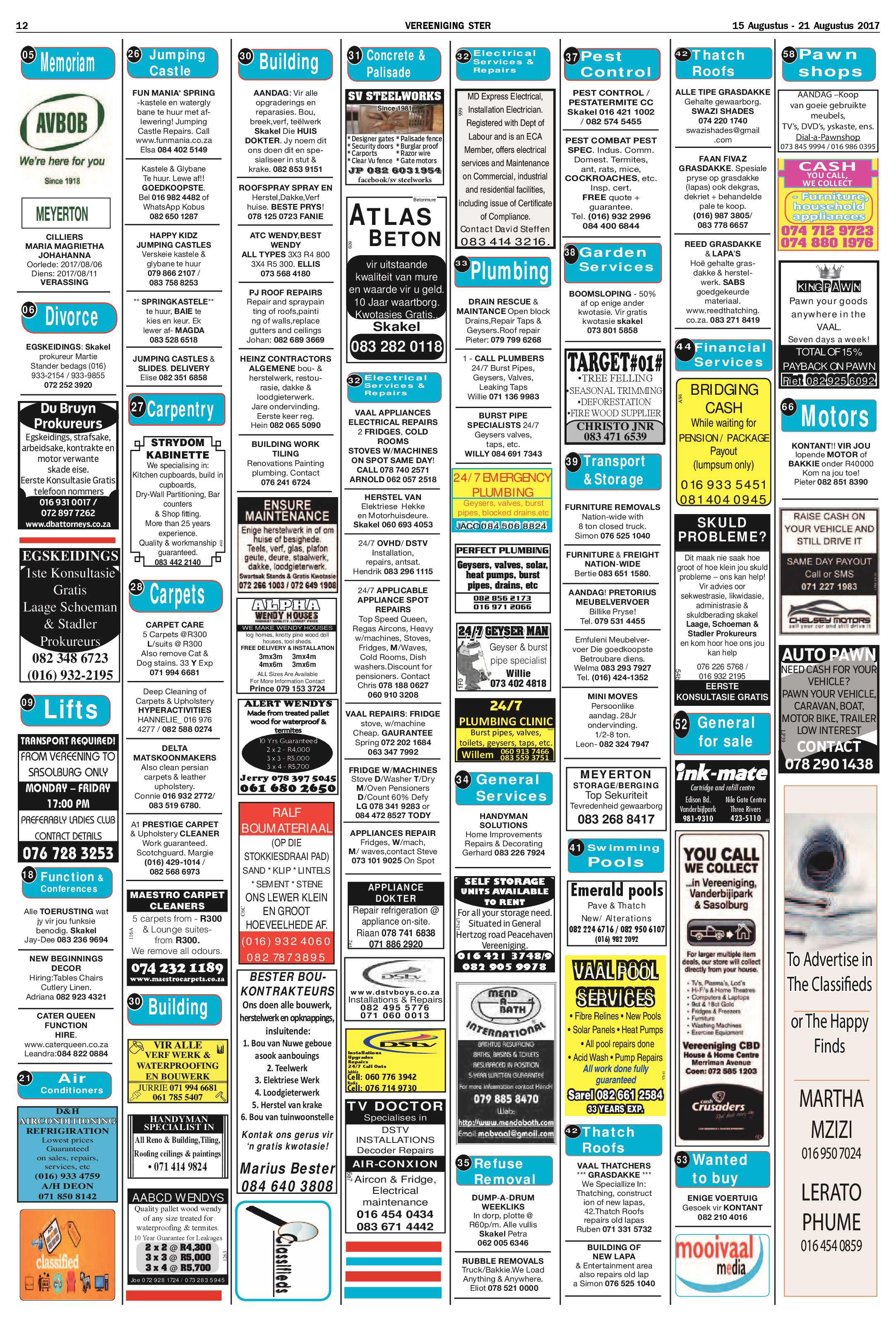 Vereeniging Ster 15 – 21 Augustus 2017 page 12