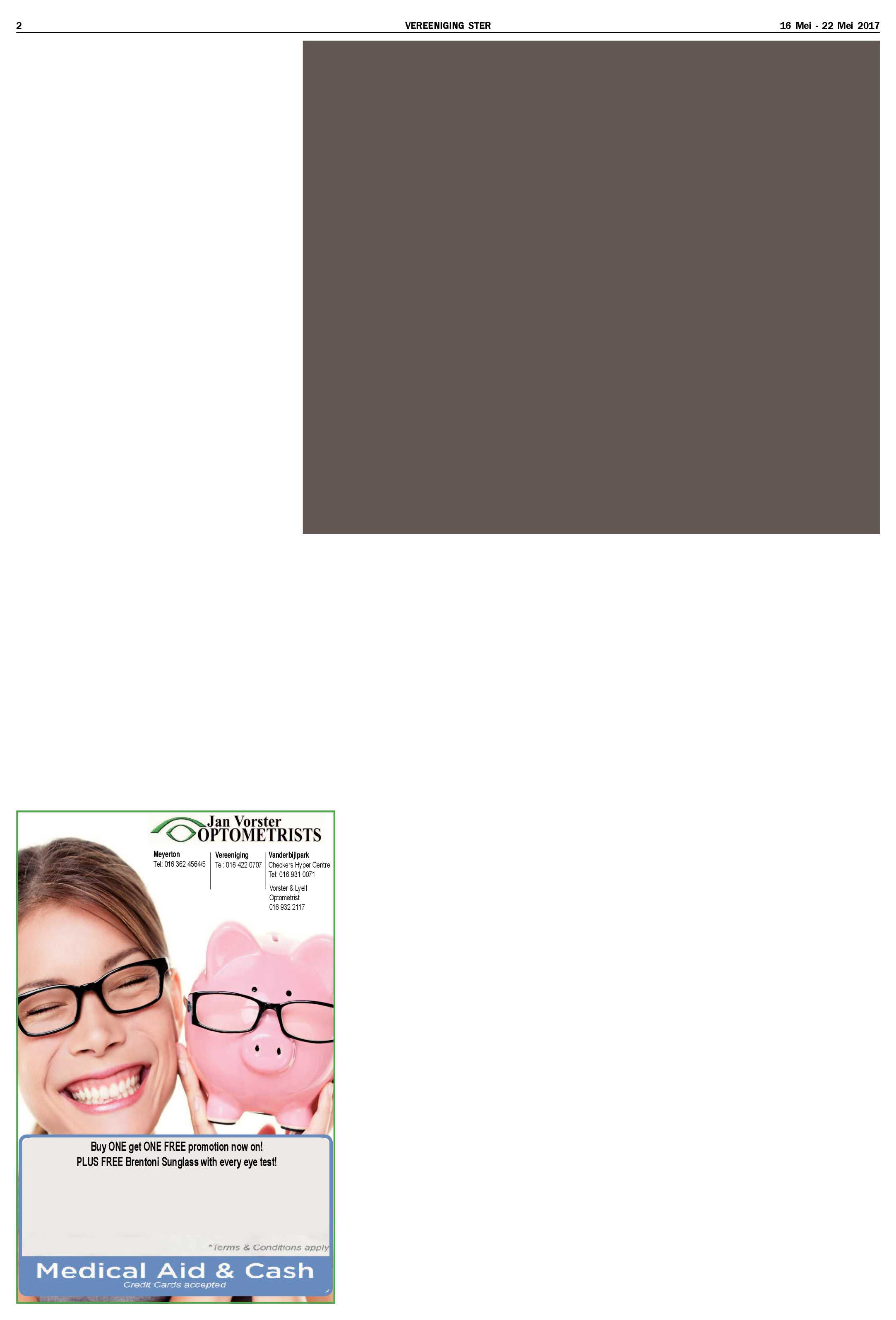 Vereeniging Ster 16 – 22 Mei 2017 page 2