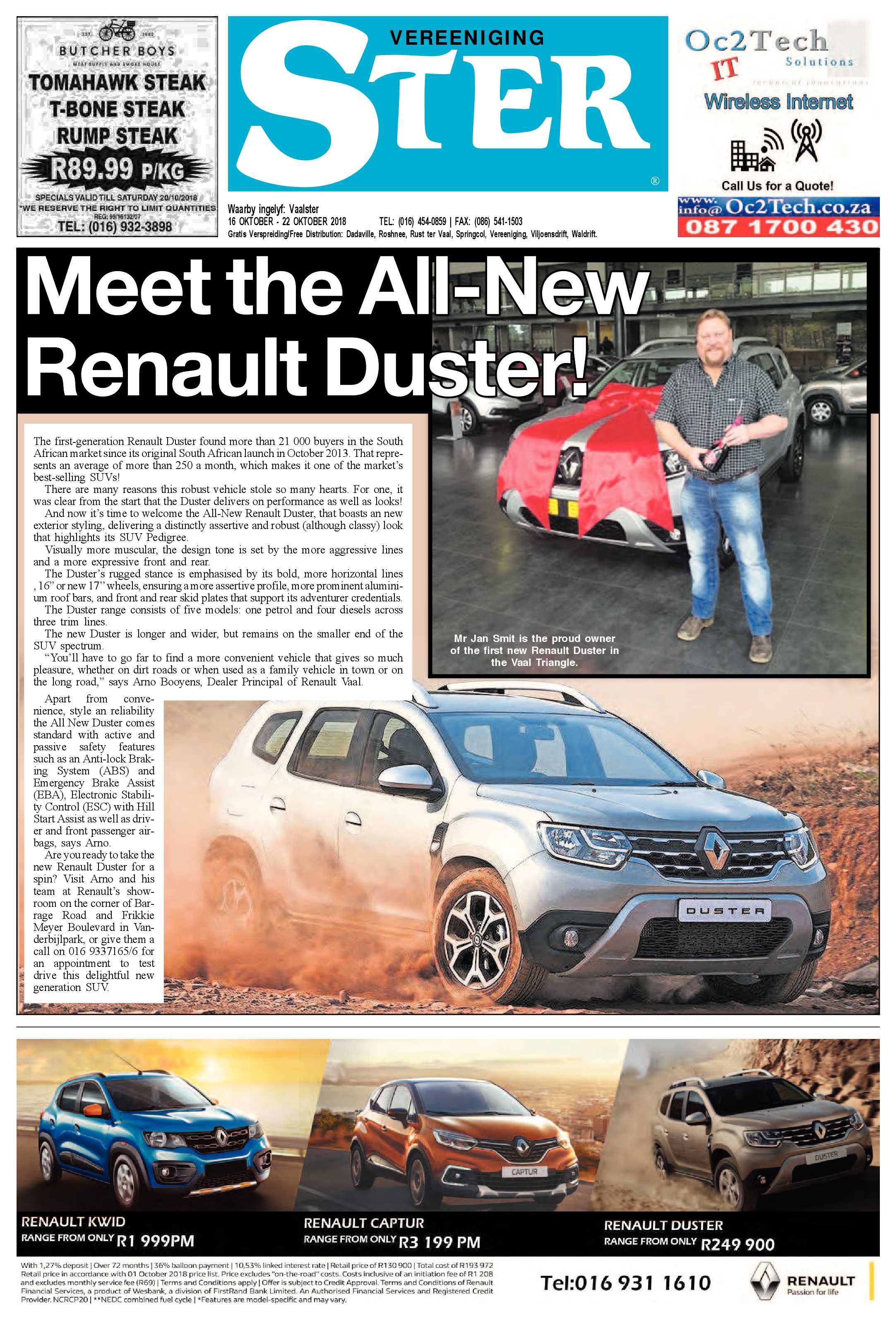 Vereeniging Ster 16 – 22 Oktober 2018 page 1