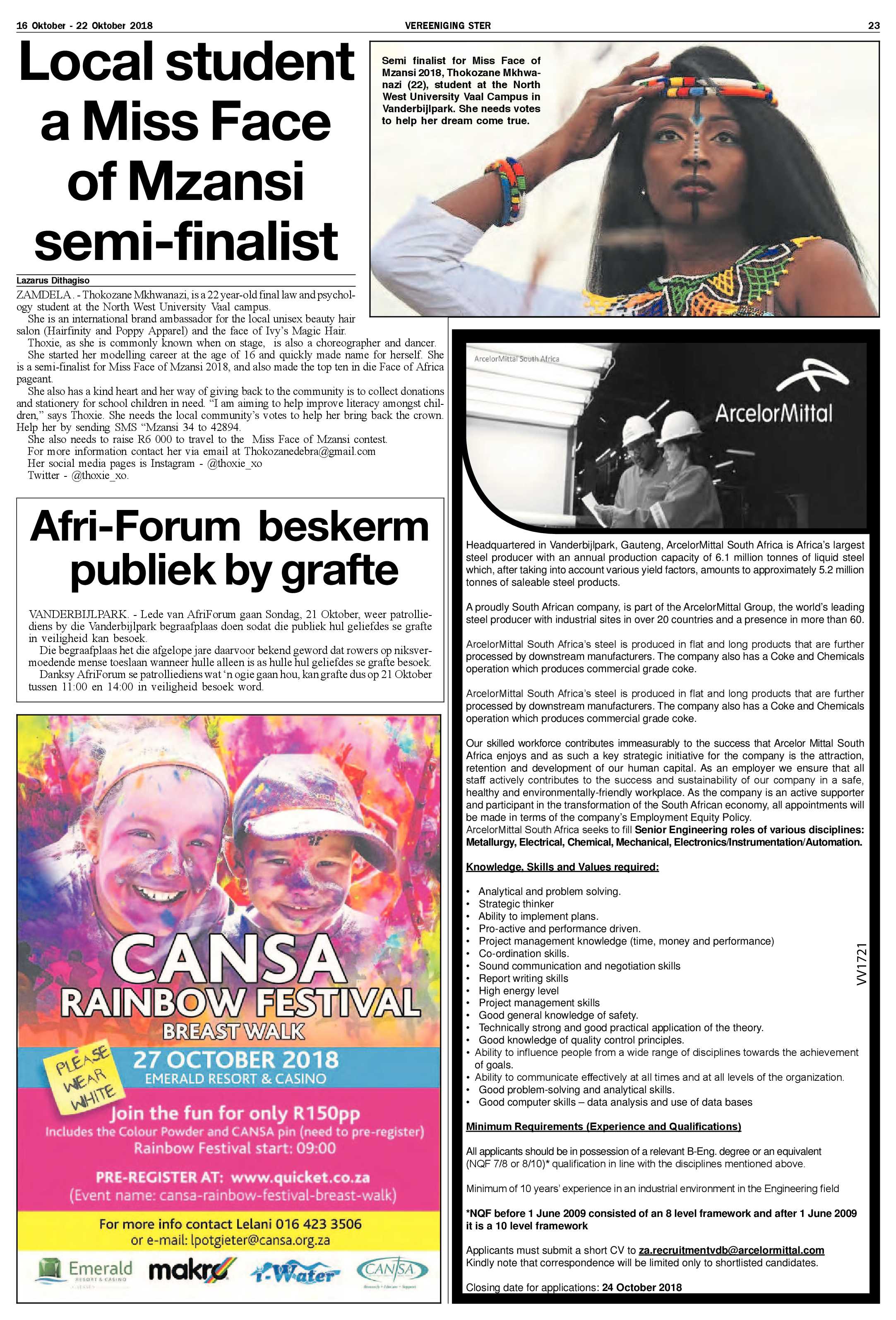 Vereeniging Ster 16 – 22 Oktober 2018 page 23