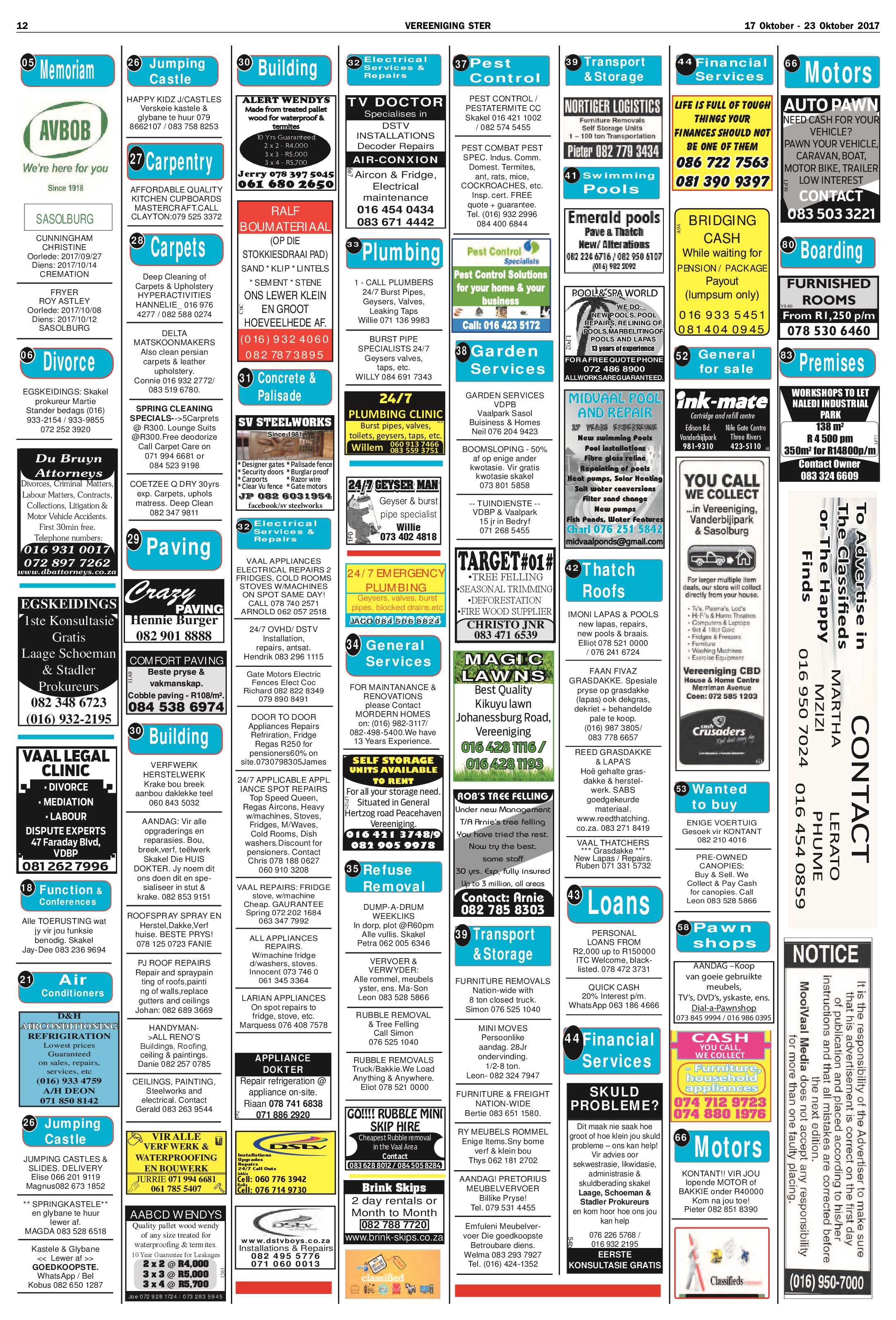 Vereeniging Ster 17 – 23 Oktober 2017 page 12