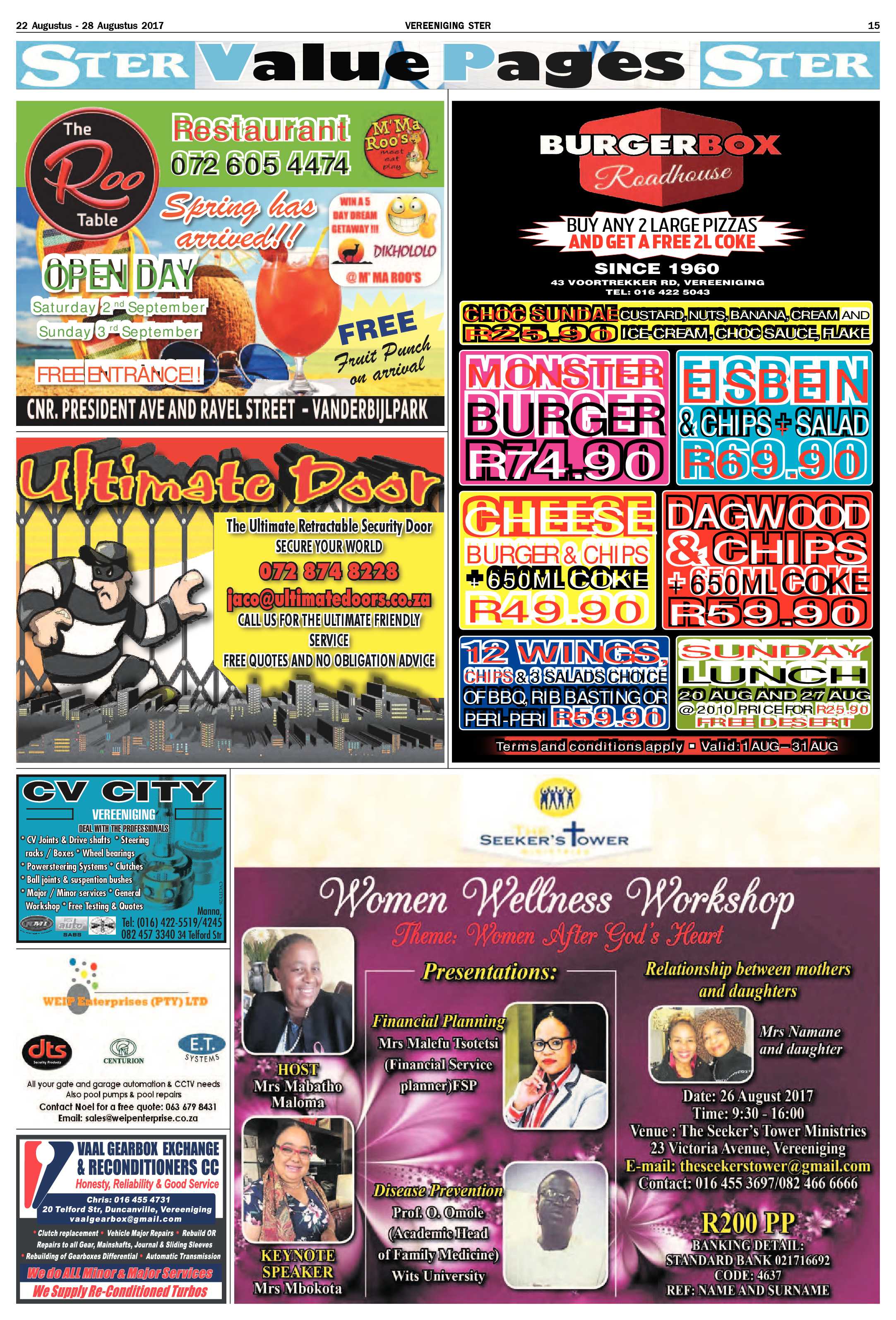 Vereeniging Ster 22 – 28 Augustus 2017 page 15