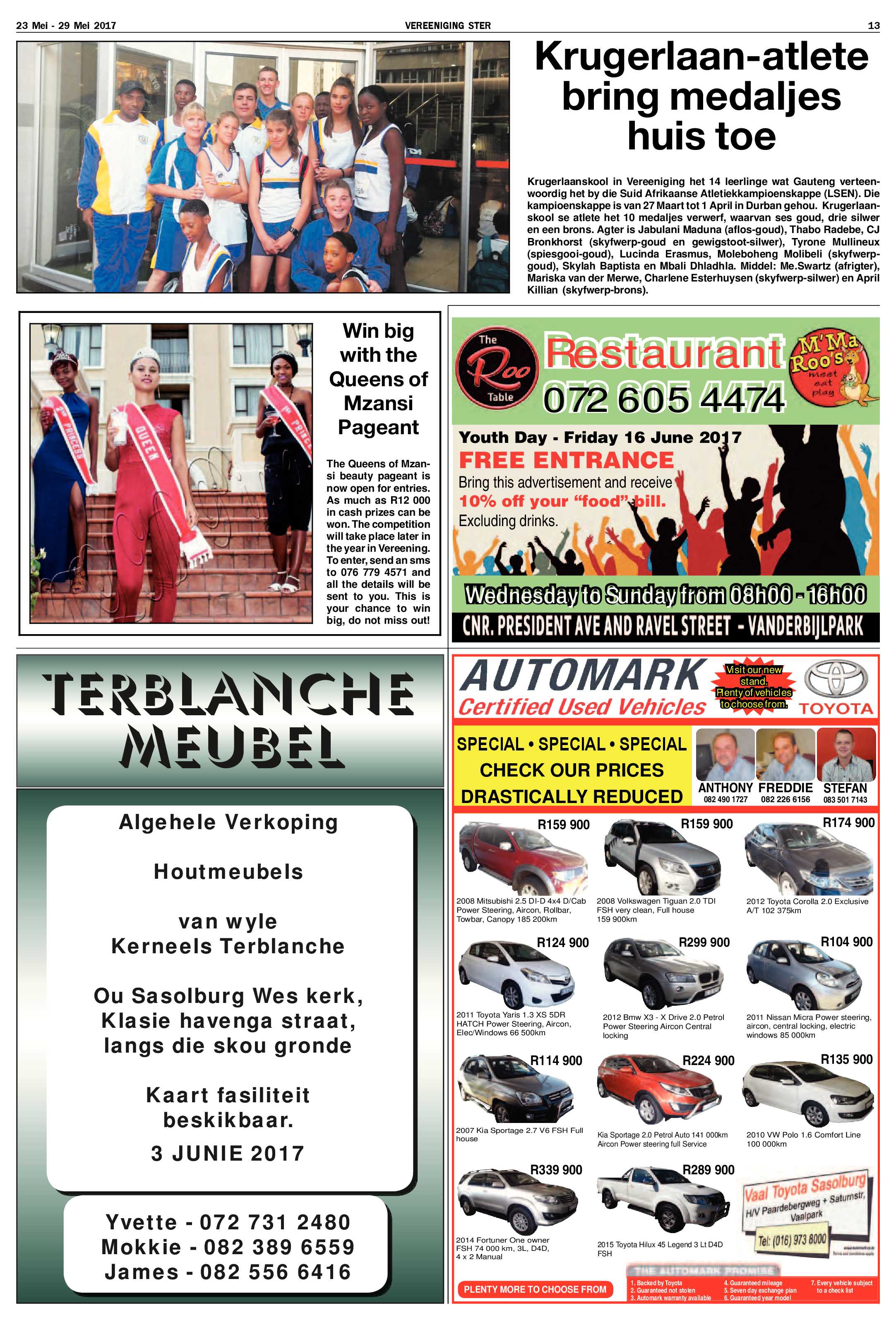 Vereeniging Ster 23 – 29 Mei 2017 page 13