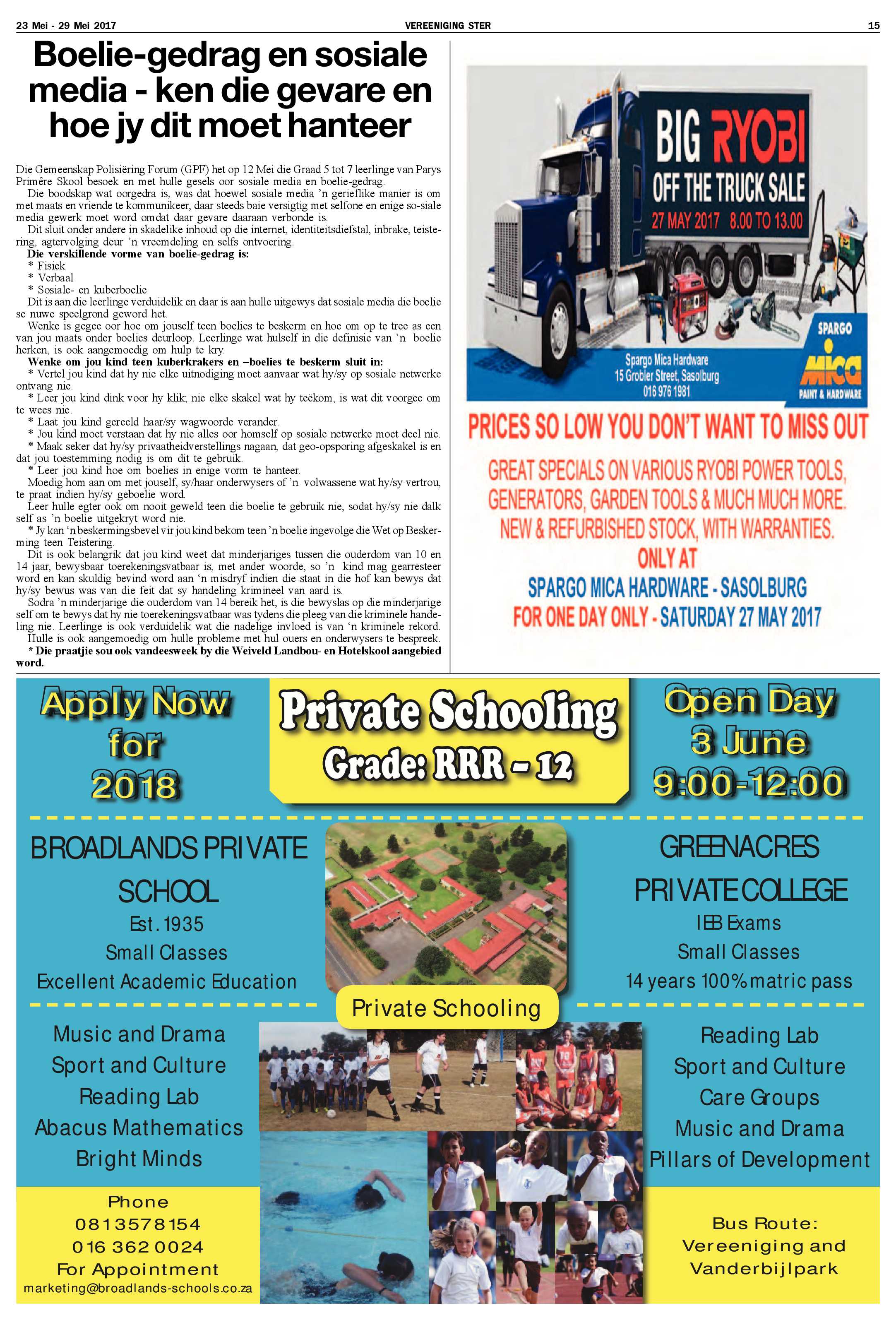 Vereeniging Ster 23 – 29 Mei 2017 page 15
