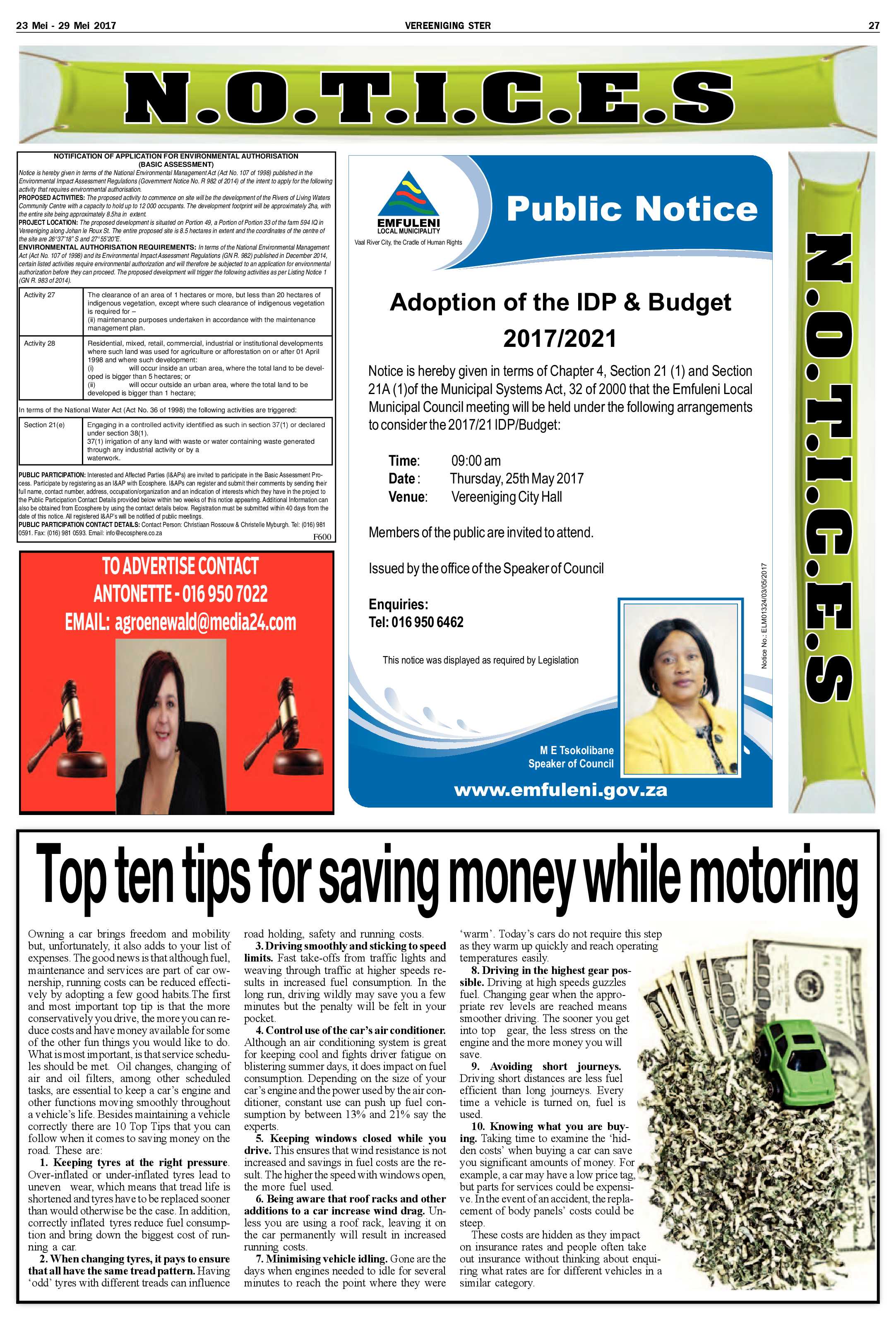 Vereeniging Ster 23 – 29 Mei 2017 page 27