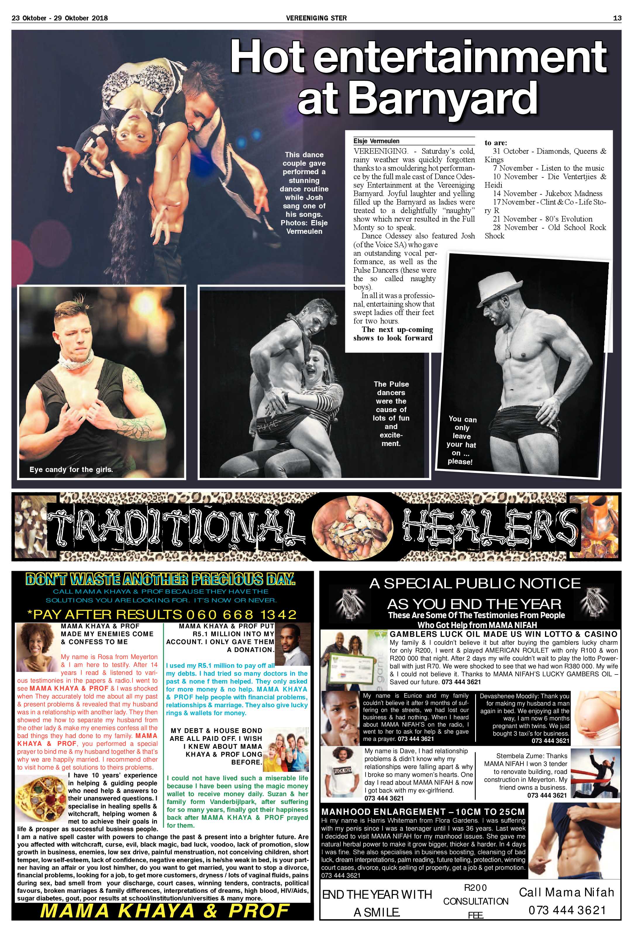 Vereeniging Ster 23 – 29 Oktober 2018 page 13