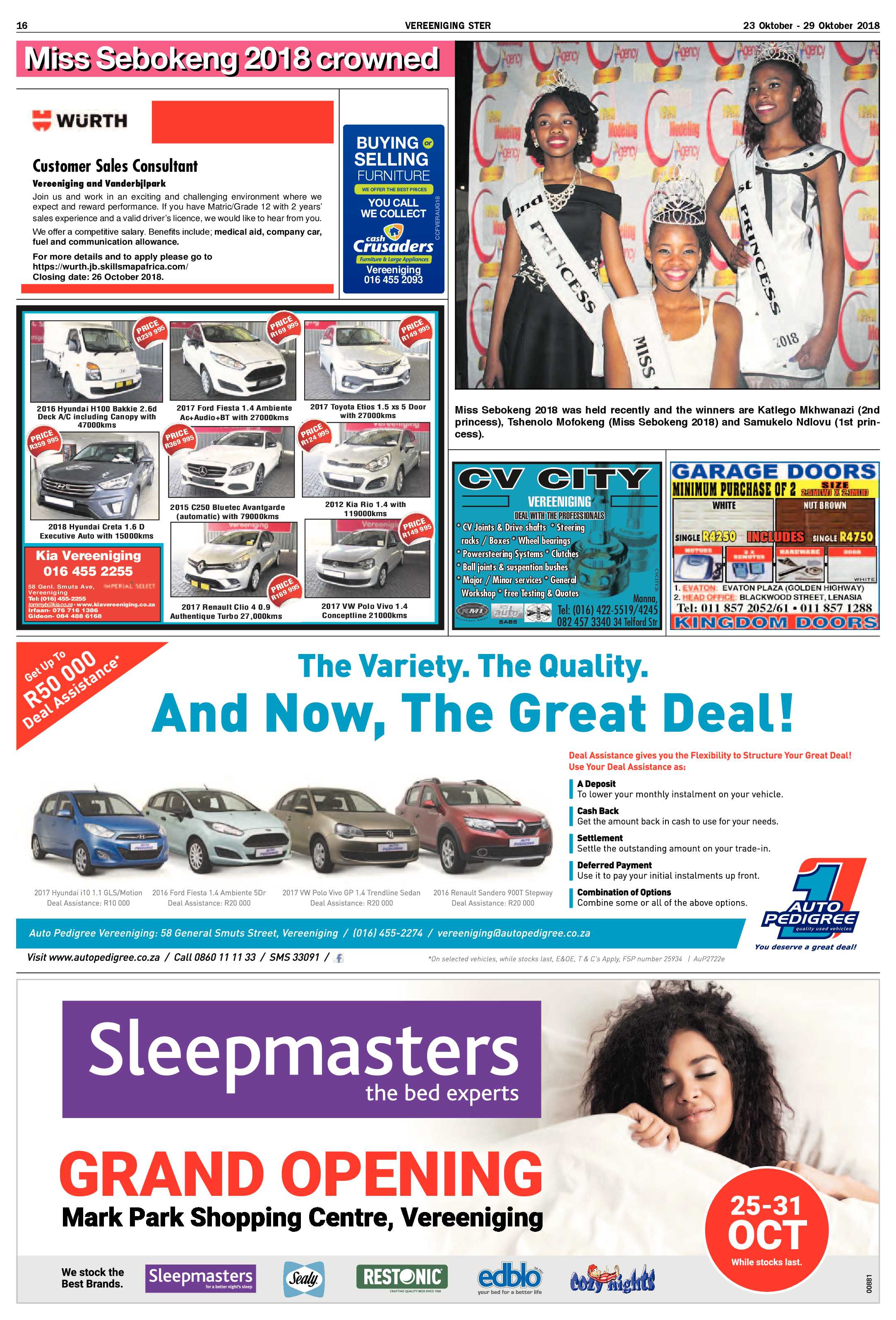 Vereeniging Ster 23 – 29 Oktober 2018 page 16