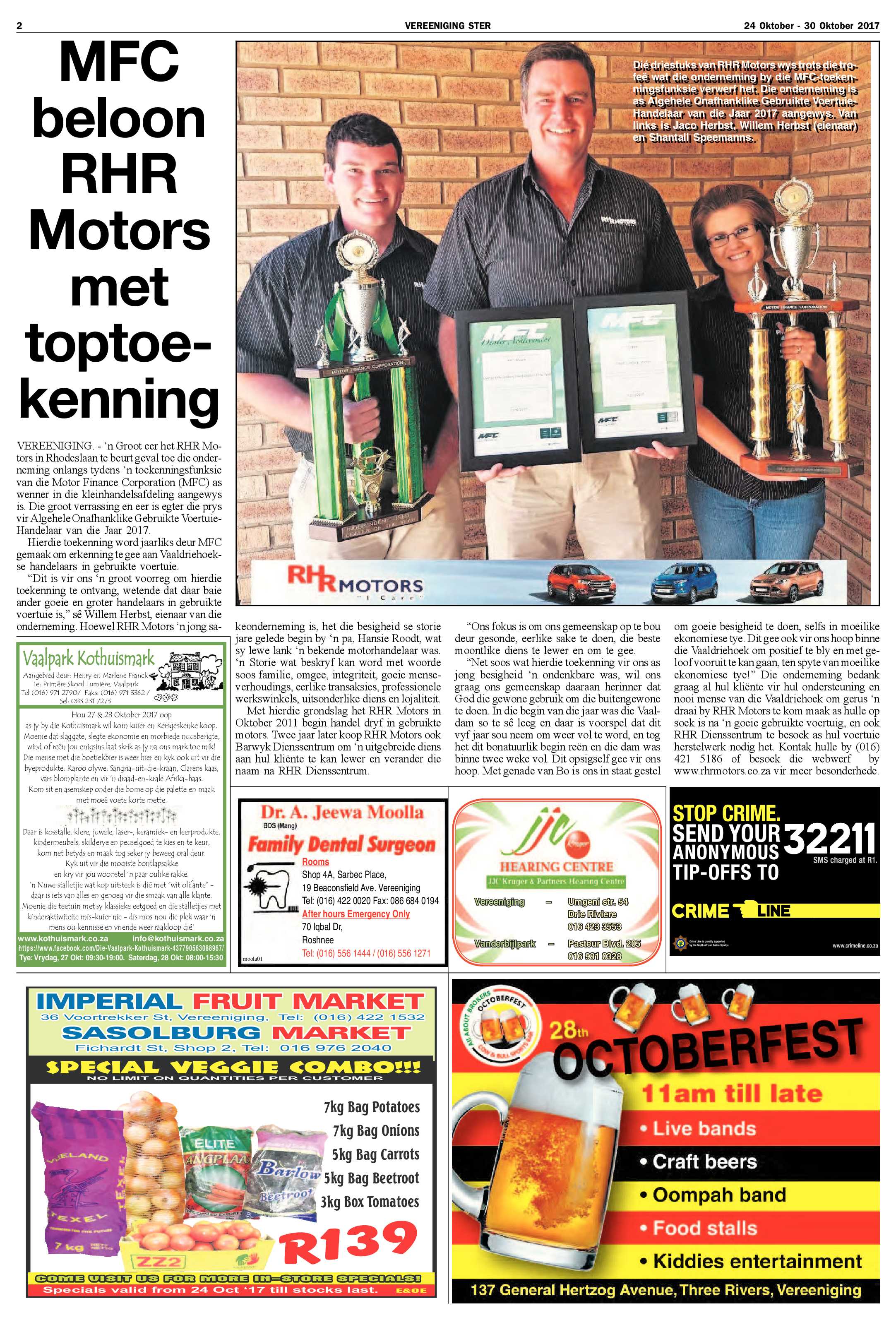 Vereeniging Ster 24 – 30 Oktober 2017 page 2