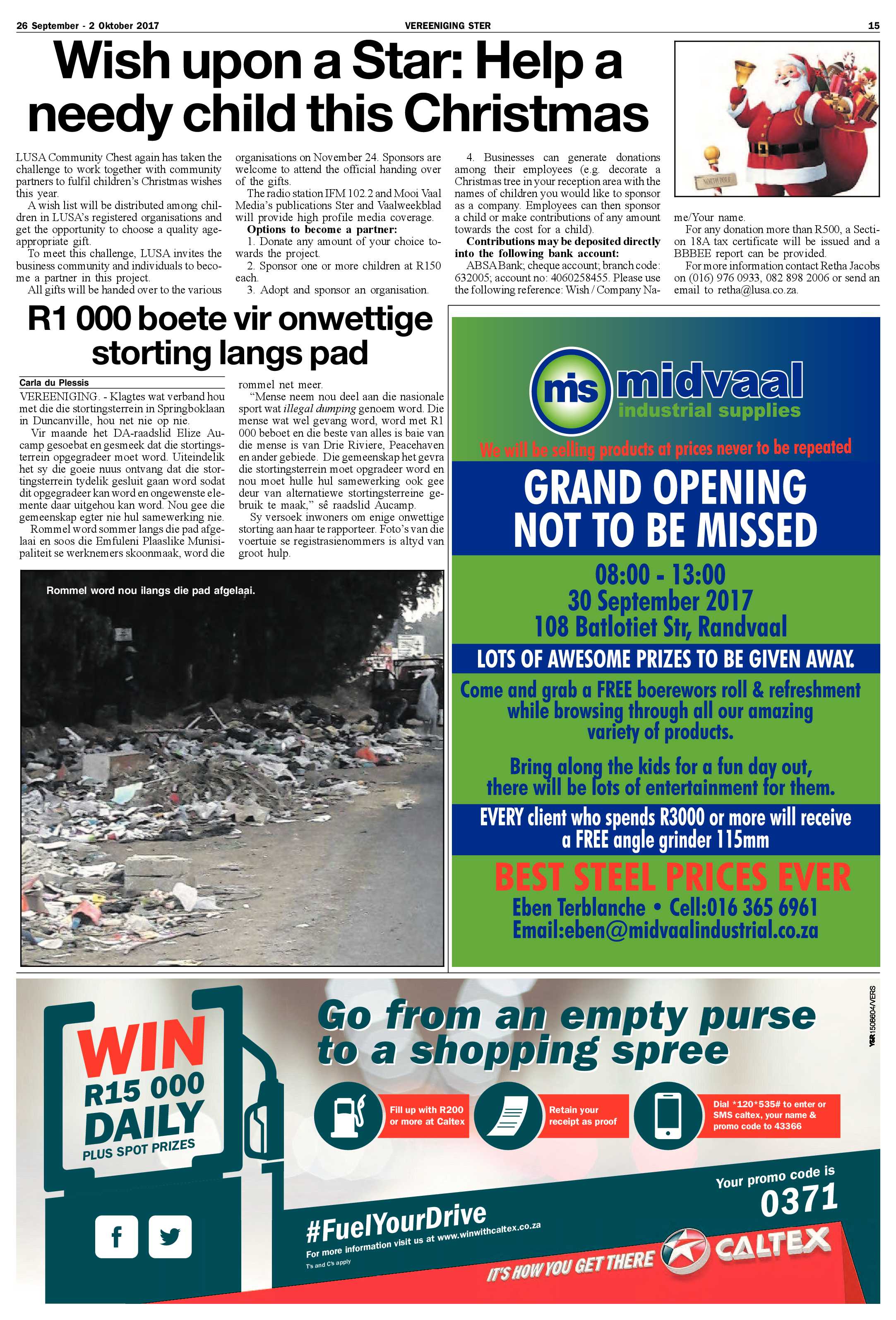 Vereeniging Ster 26 September – 2 Oktober 2017 page 15