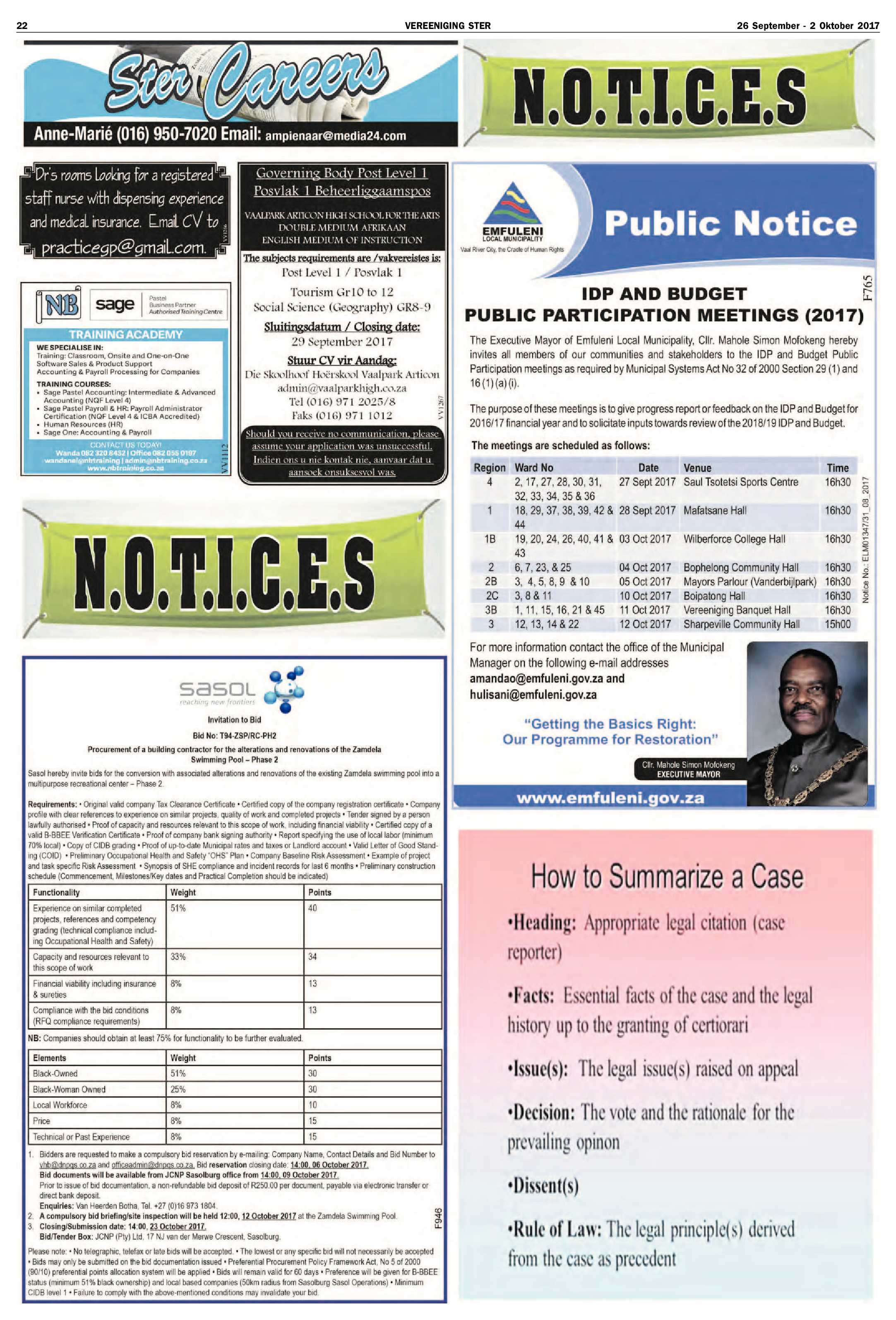 Vereeniging Ster 26 September – 2 Oktober 2017 page 22