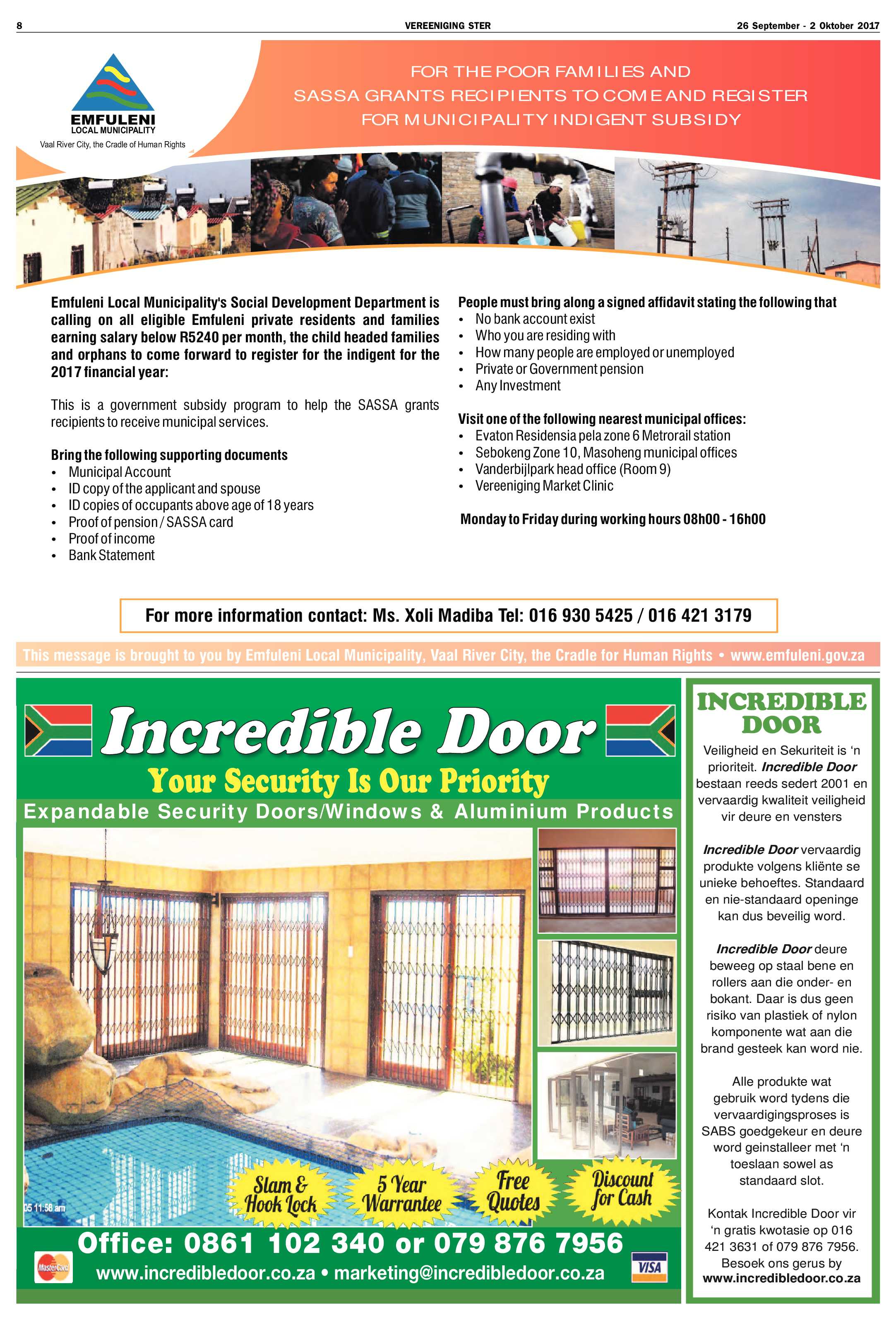 Vereeniging Ster 26 September – 2 Oktober 2017 page 8