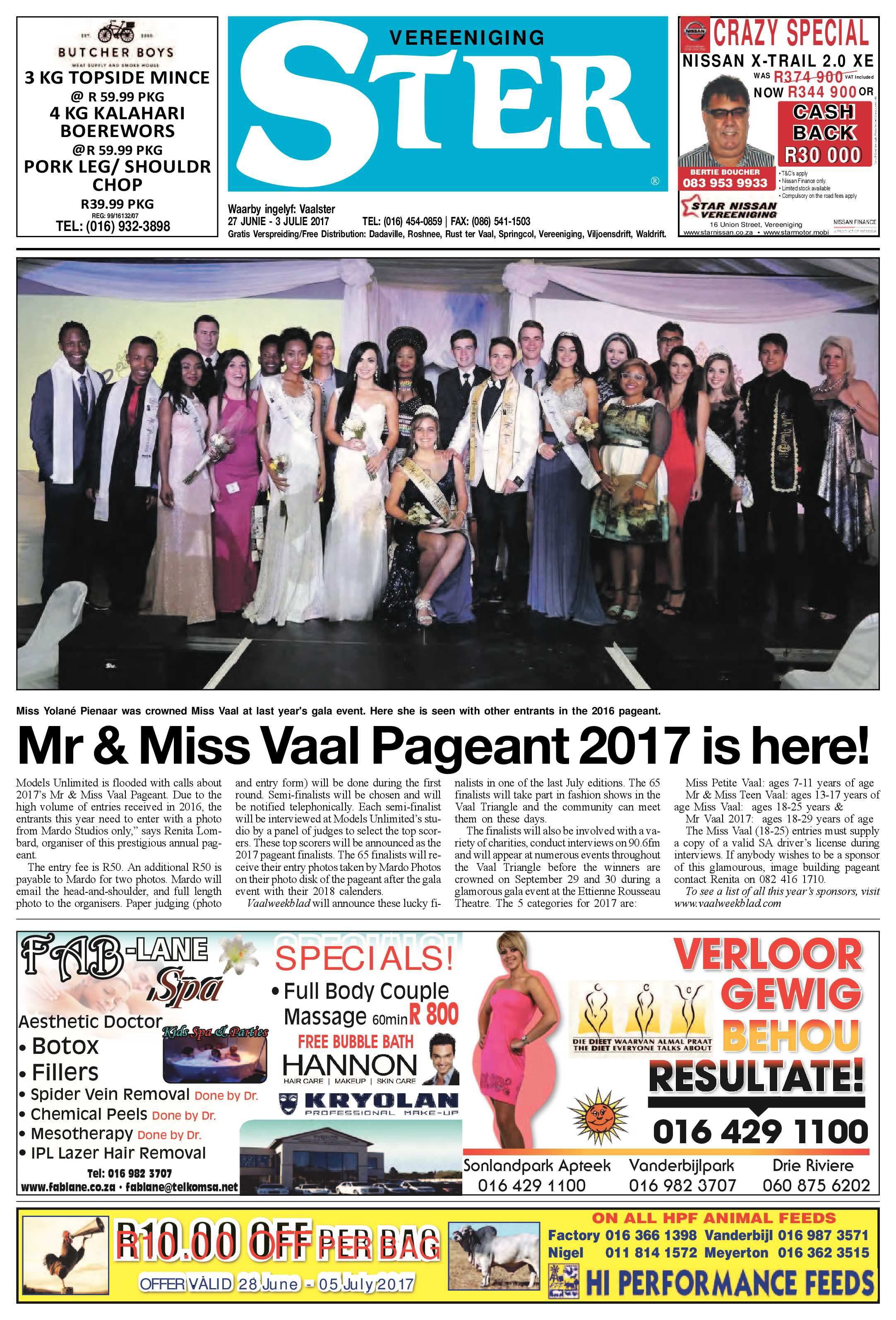 Vereeniging Ster 27 Junie – 3 Julie 2017 page 1