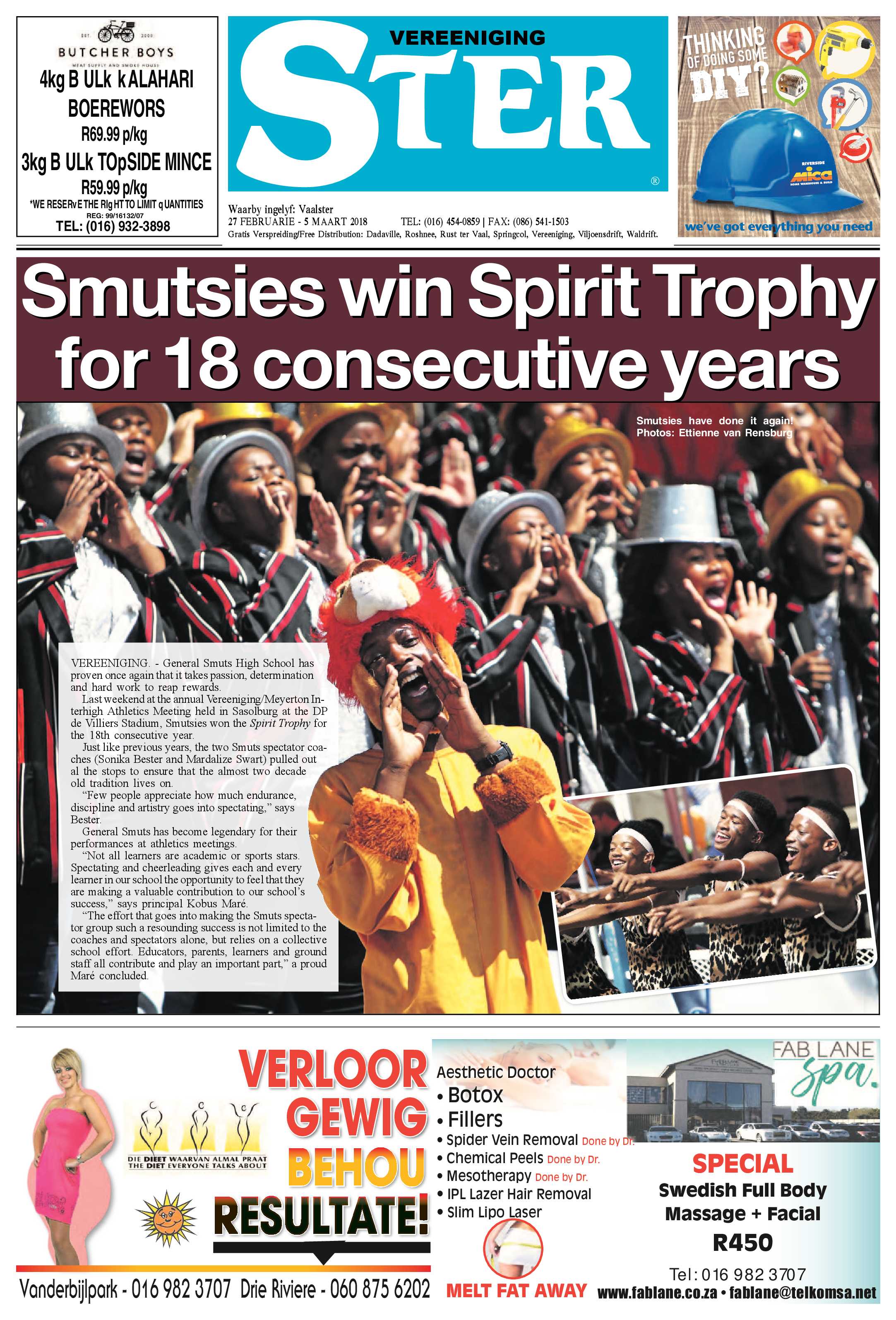 Vereeniging Ster 27 Maart – 5 Februarie 2018 page 1