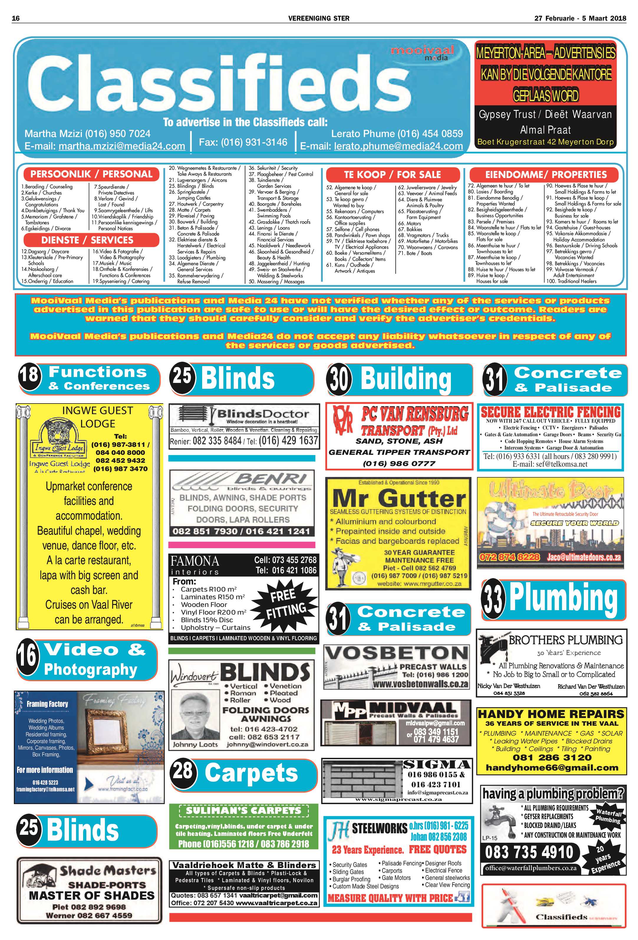 Vereeniging Ster 27 Maart – 5 Februarie 2018 page 16