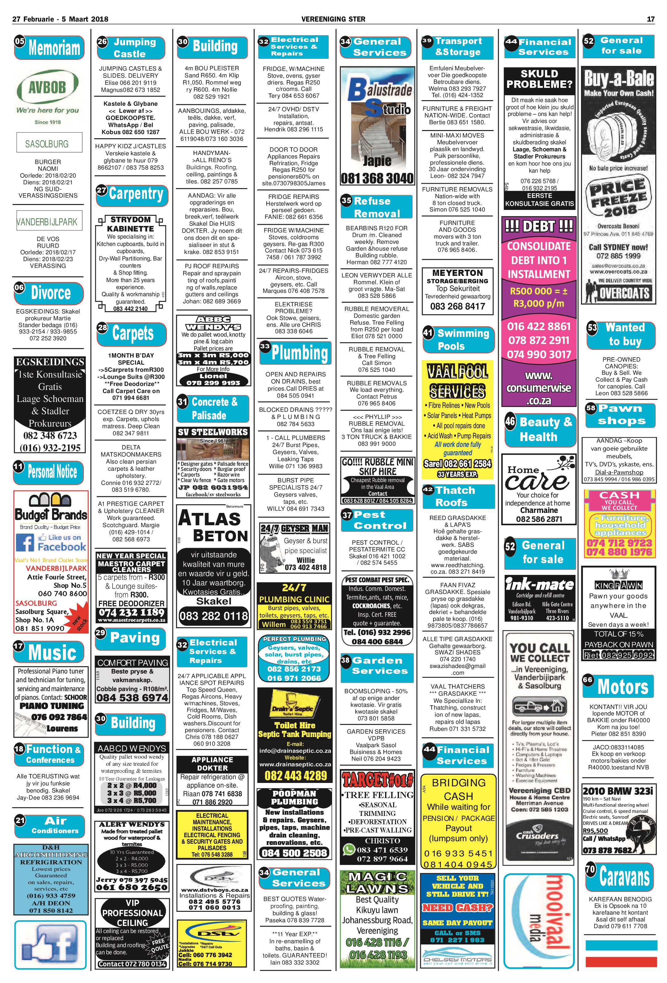 Vereeniging Ster 27 Maart – 5 Februarie 2018 page 17