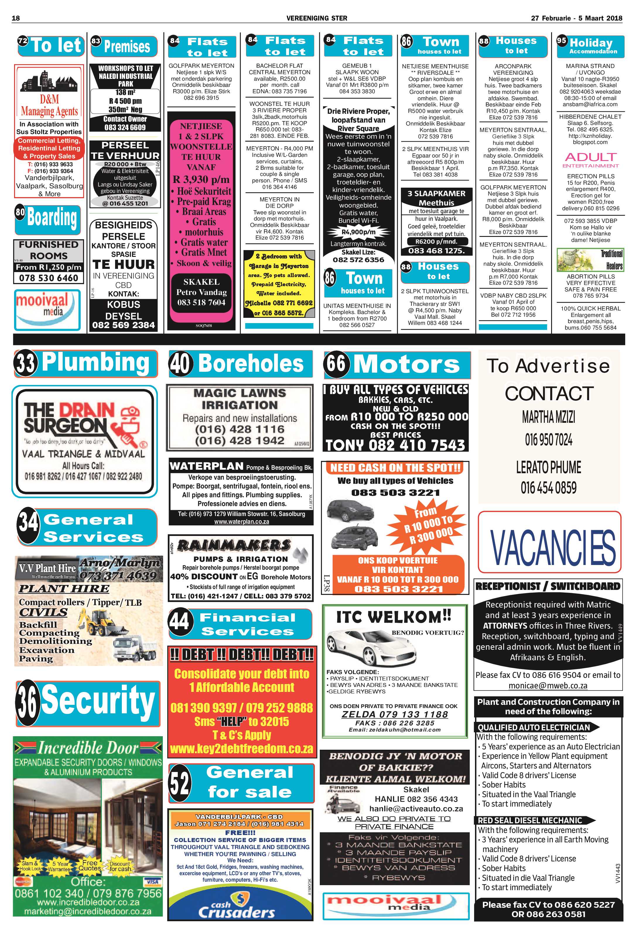 Vereeniging Ster 27 Maart – 5 Februarie 2018 page 18