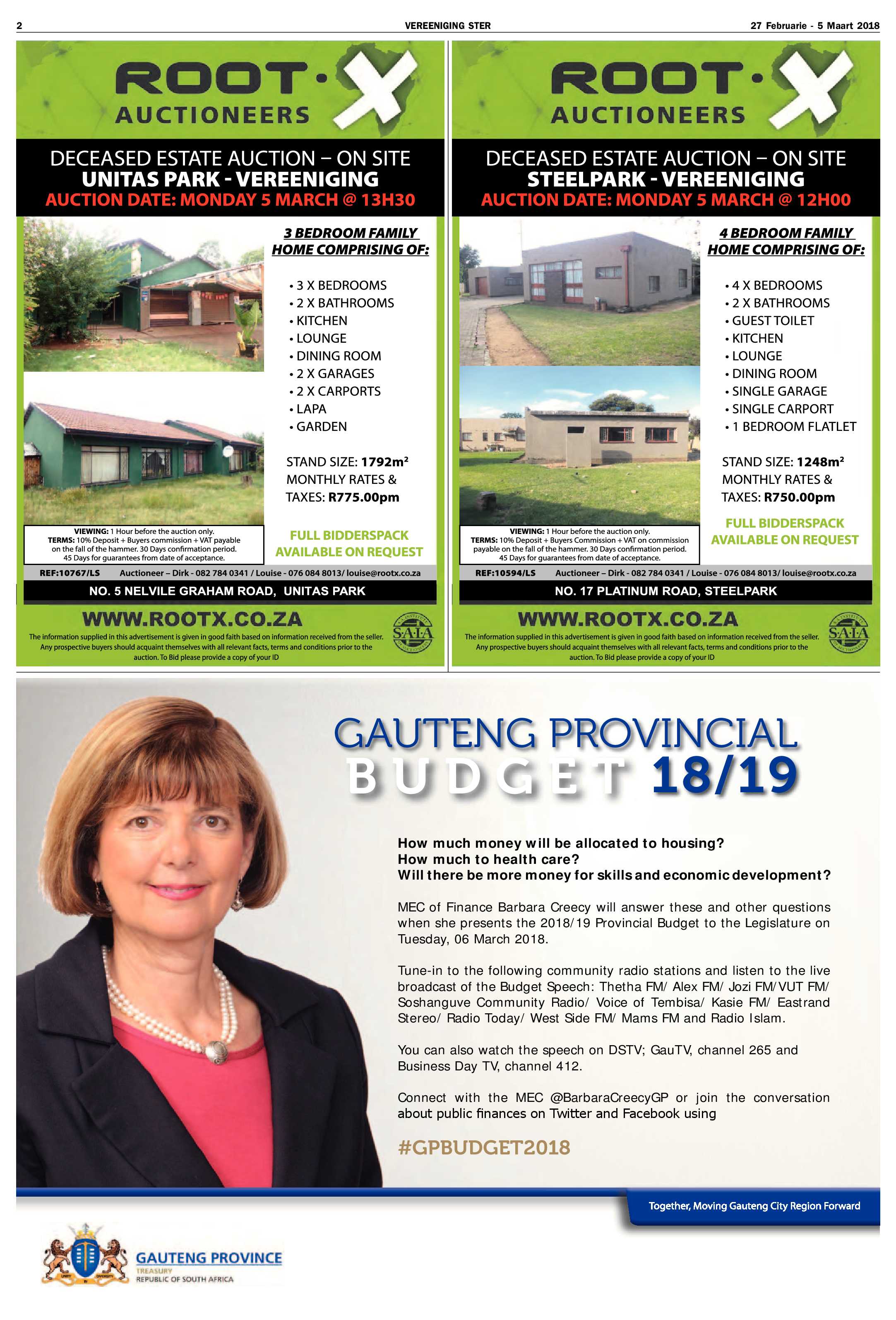 Vereeniging Ster 27 Maart – 5 Februarie 2018 page 2