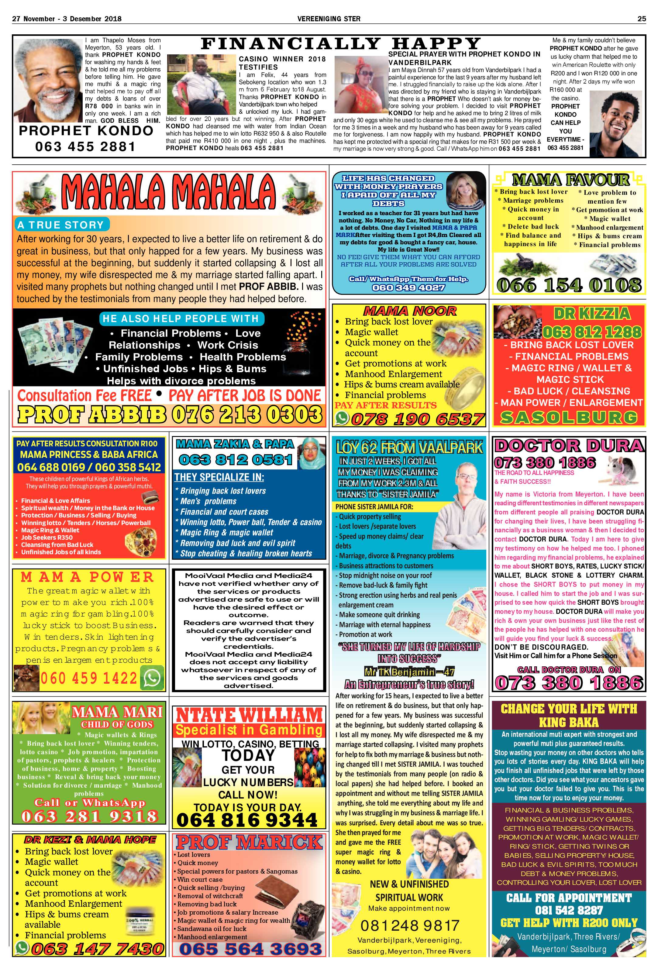 Vereeniging Ster 27 November – 3 Desember 2018 page 25