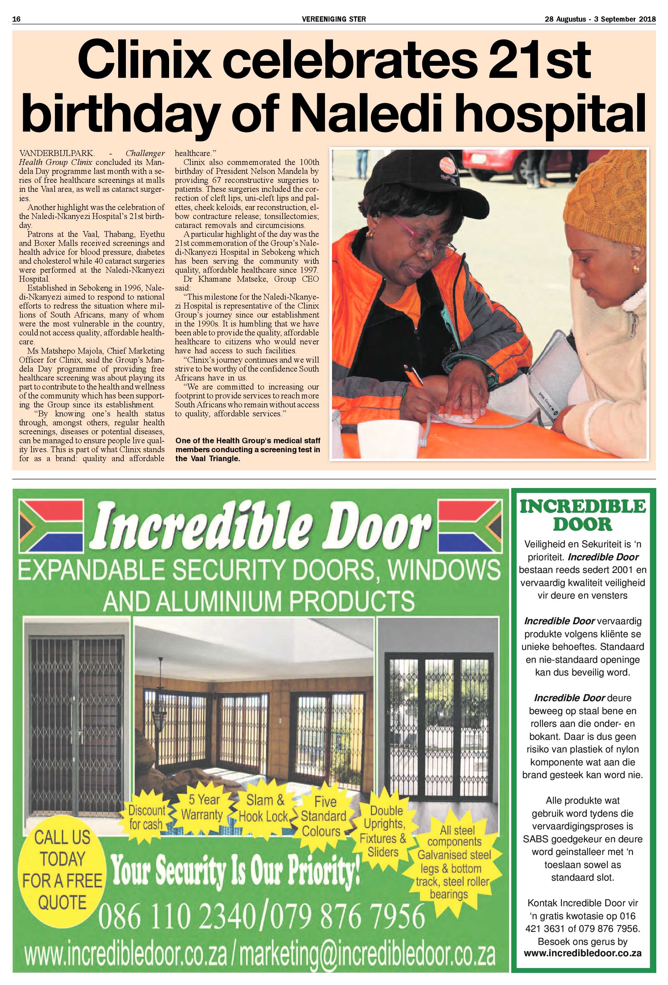 Vereeniging Ster 28 Augustus – 3 September 2018 page 16