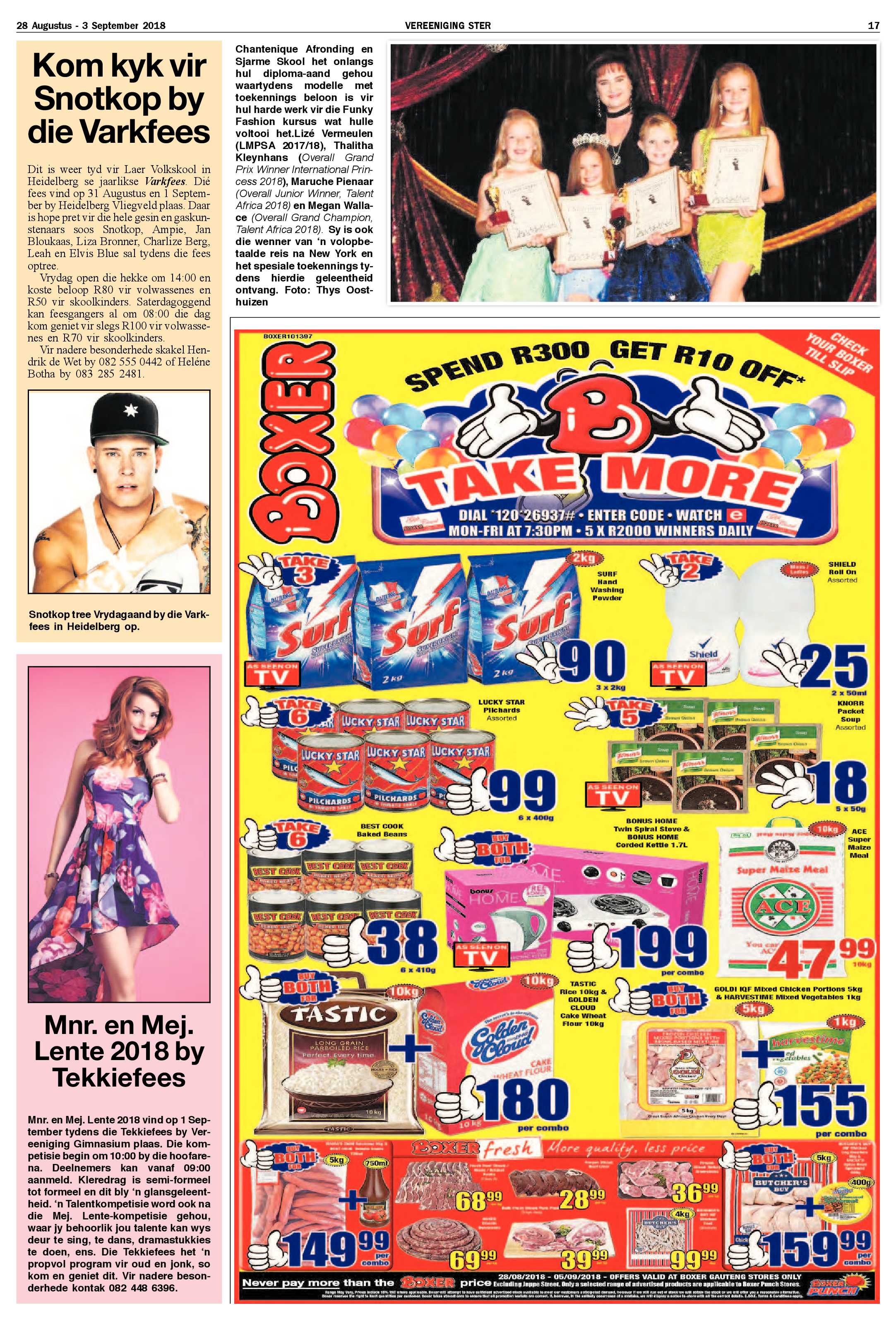 Vereeniging Ster 28 Augustus – 3 September 2018 page 17