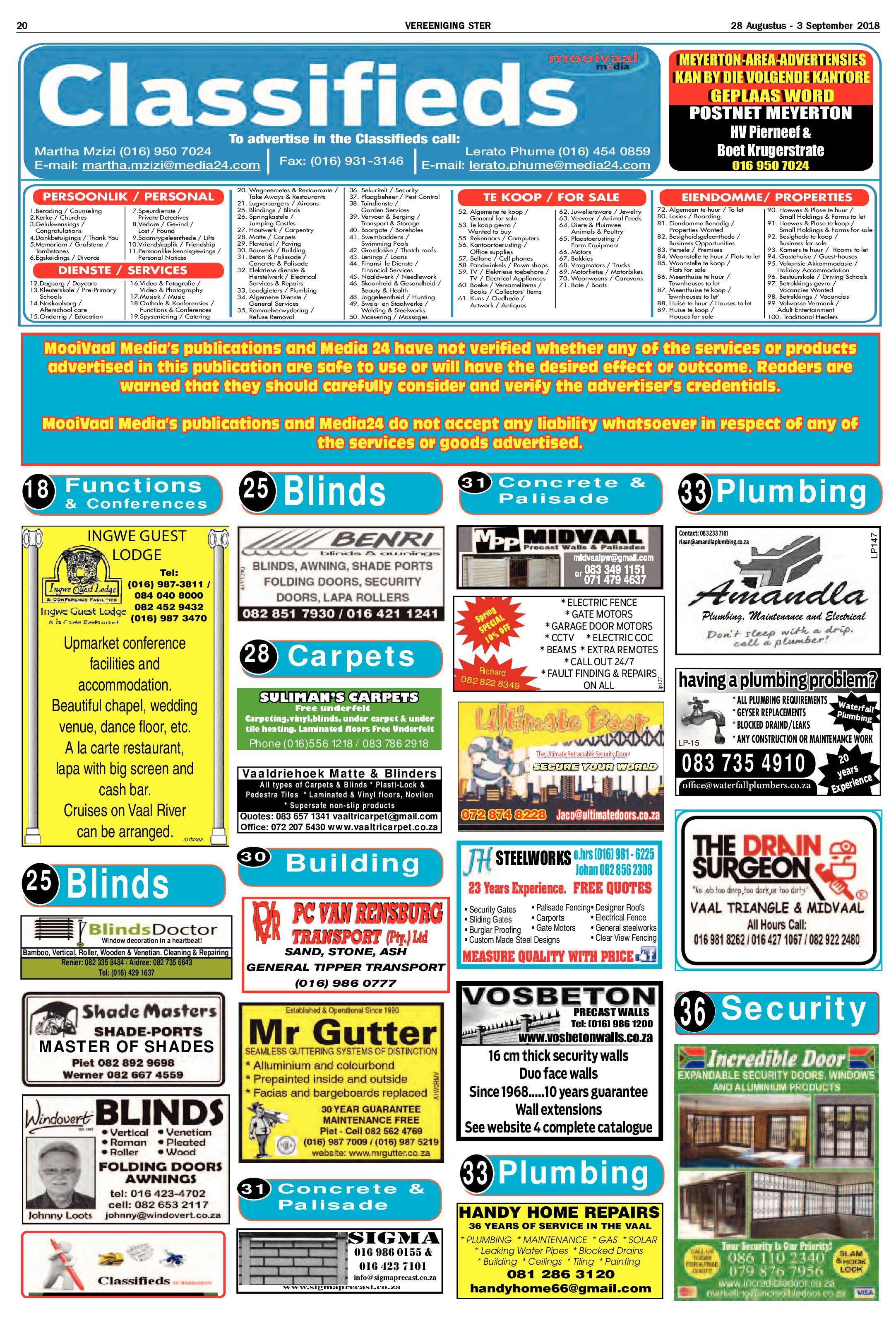 Vereeniging Ster 28 Augustus – 3 September 2018 page 20