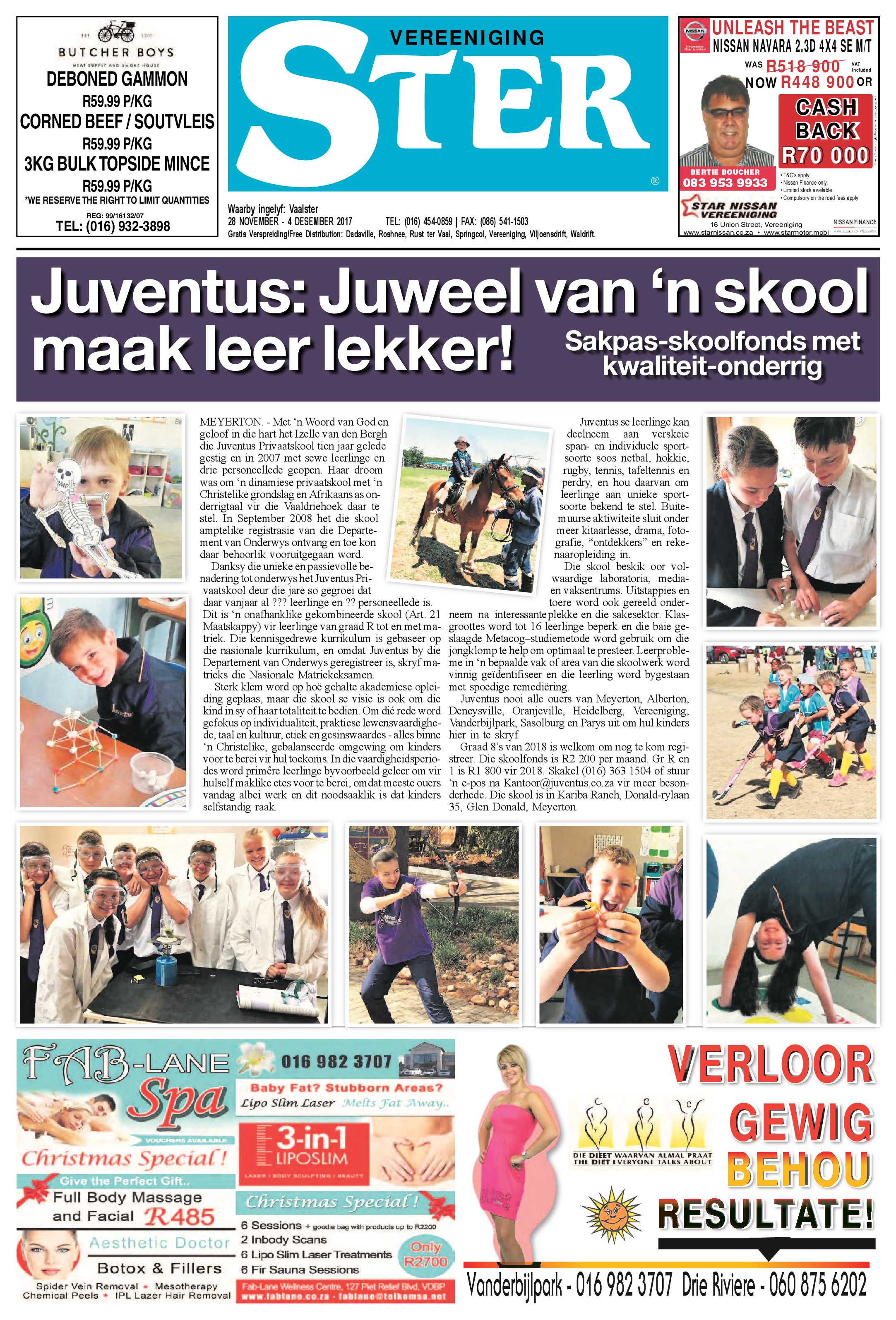 Vereeniging Ster 28 November  – 4 Desember 2017 page 1