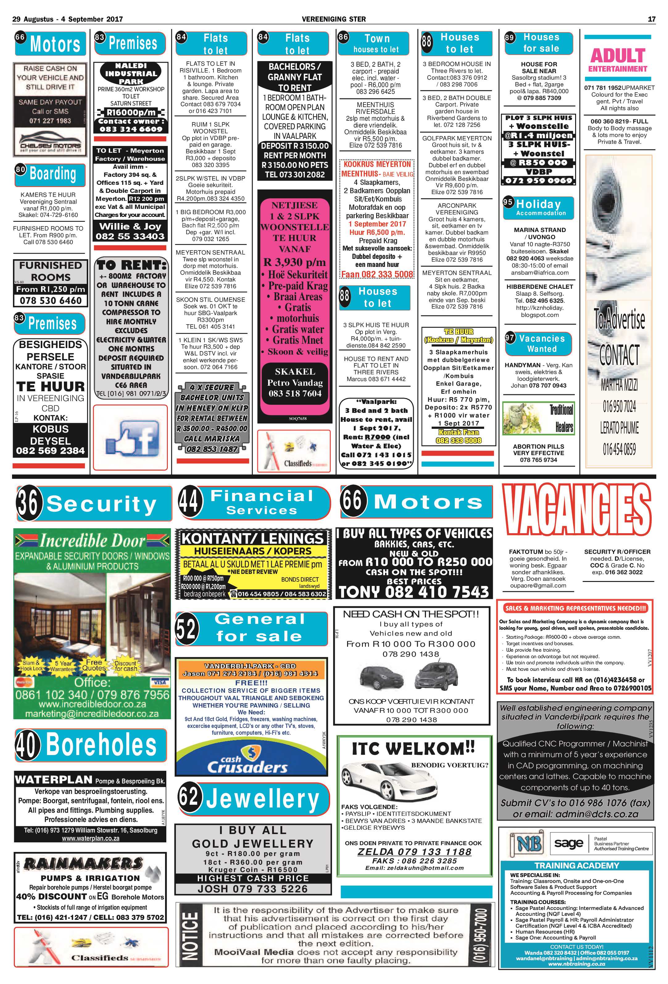 Vereeniging Ster 29 Augustus – 4 September 2017 page 17