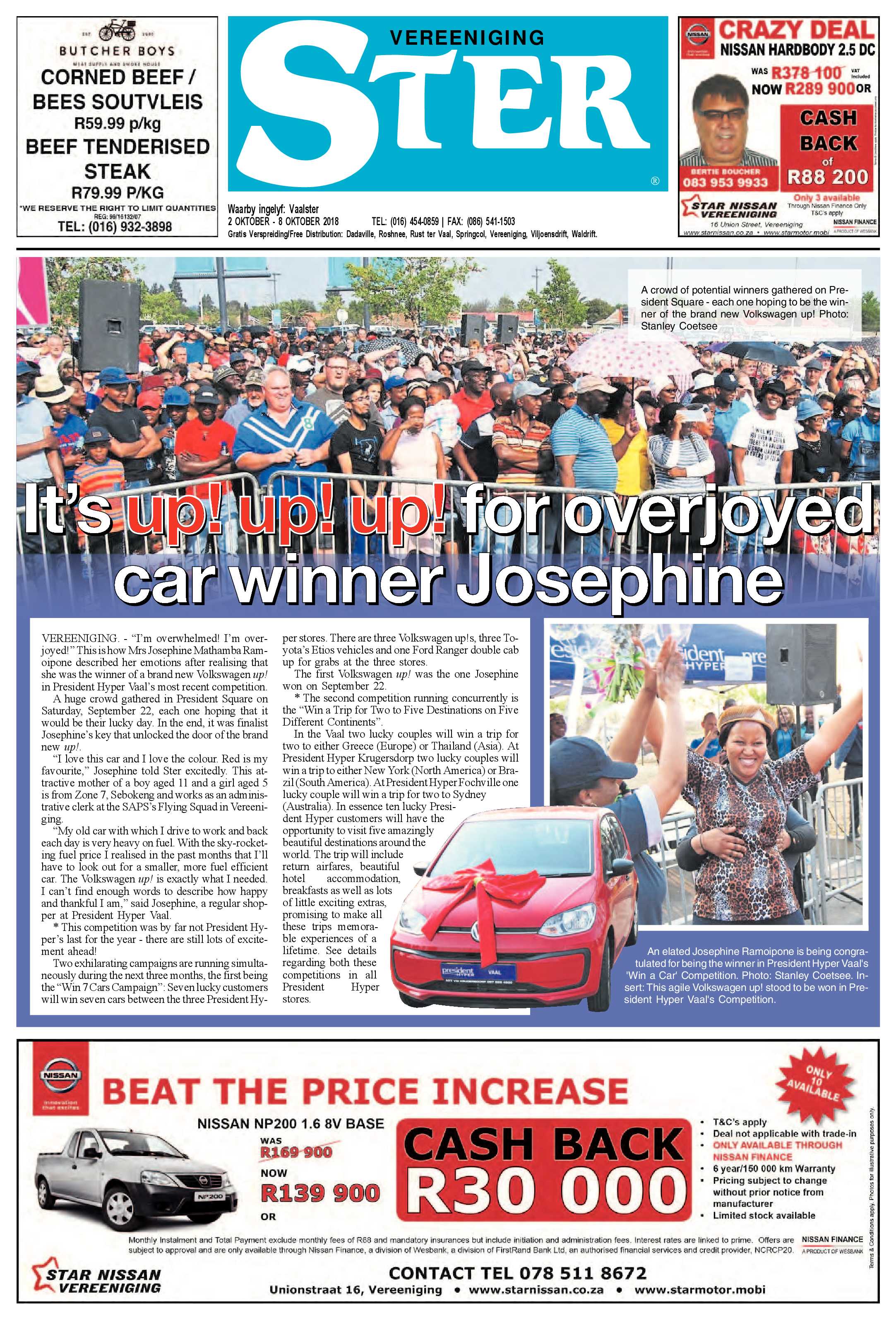 Vereeniging Ster 2 – 8 Oktober 2018 page 1