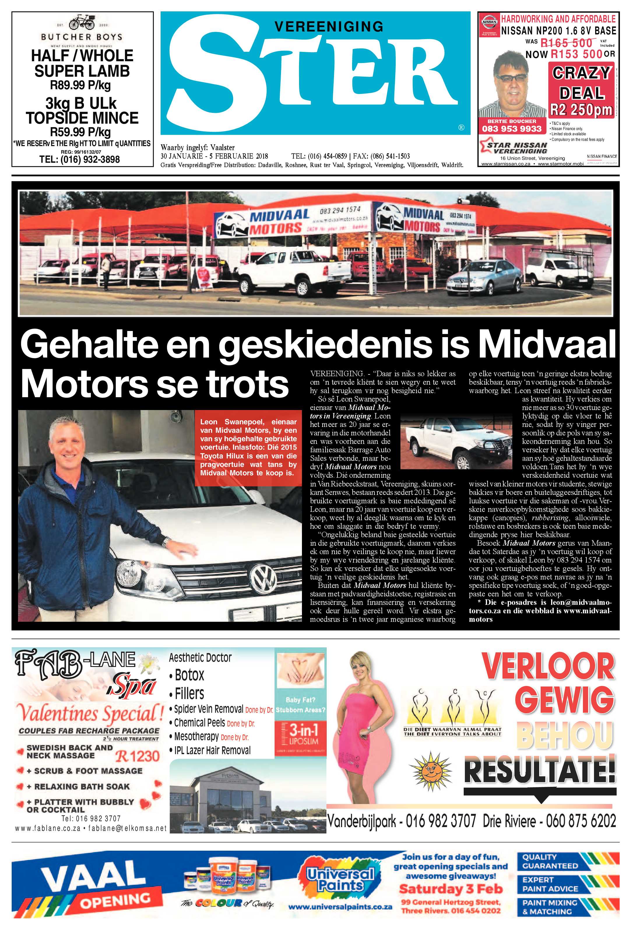 Vereeniging Ster 30 Januarie – 5 Februarie 2018 page 1