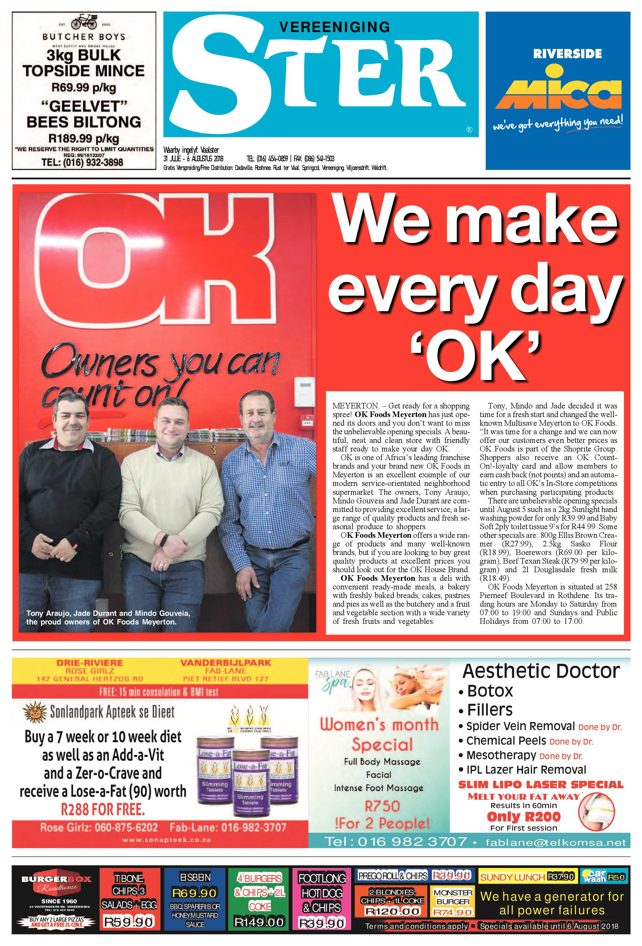 Vereeniging Ster 31 Julie – 6 Augustus 2018 page 1