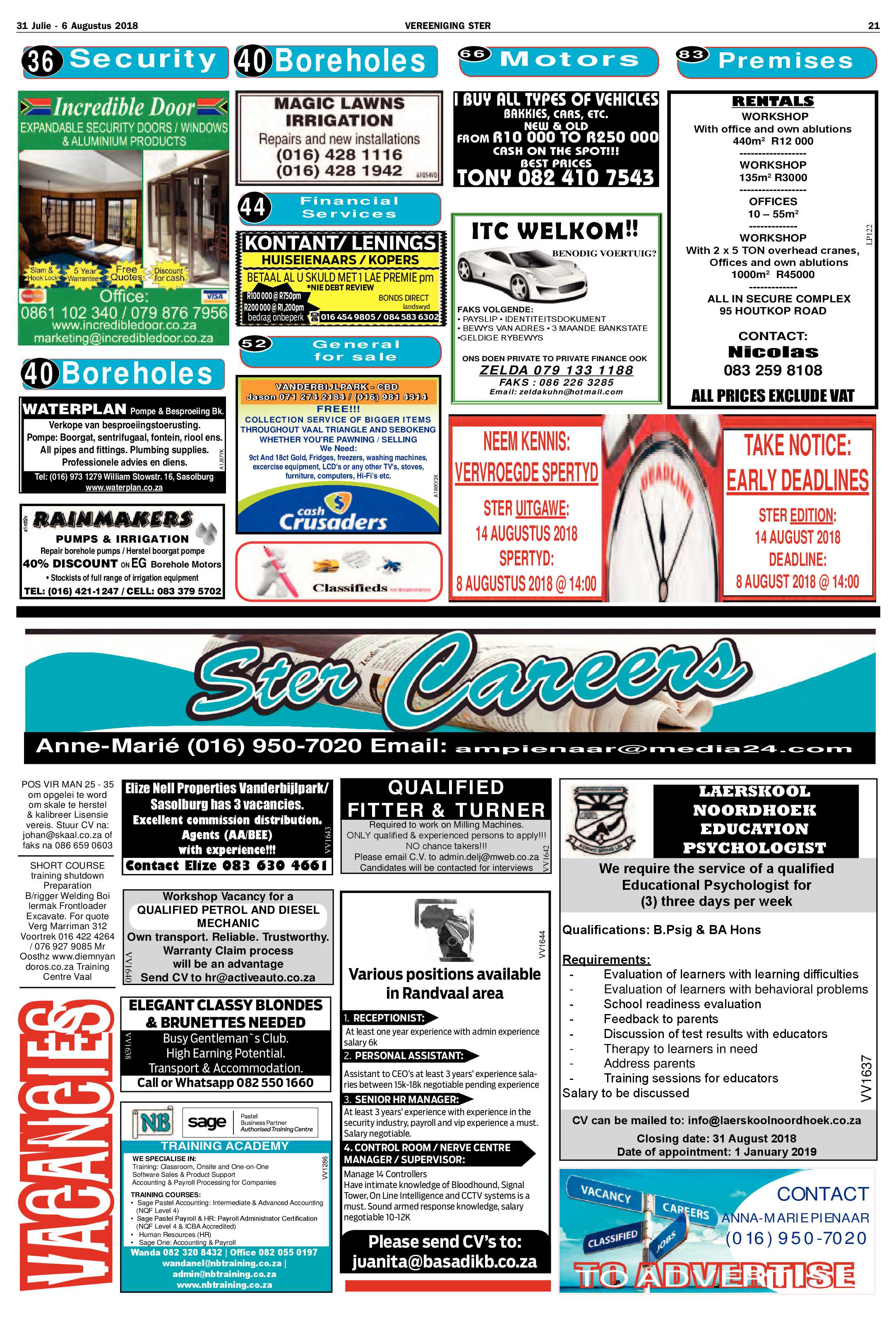 Vereeniging Ster 31 Julie – 6 Augustus 2018 page 21