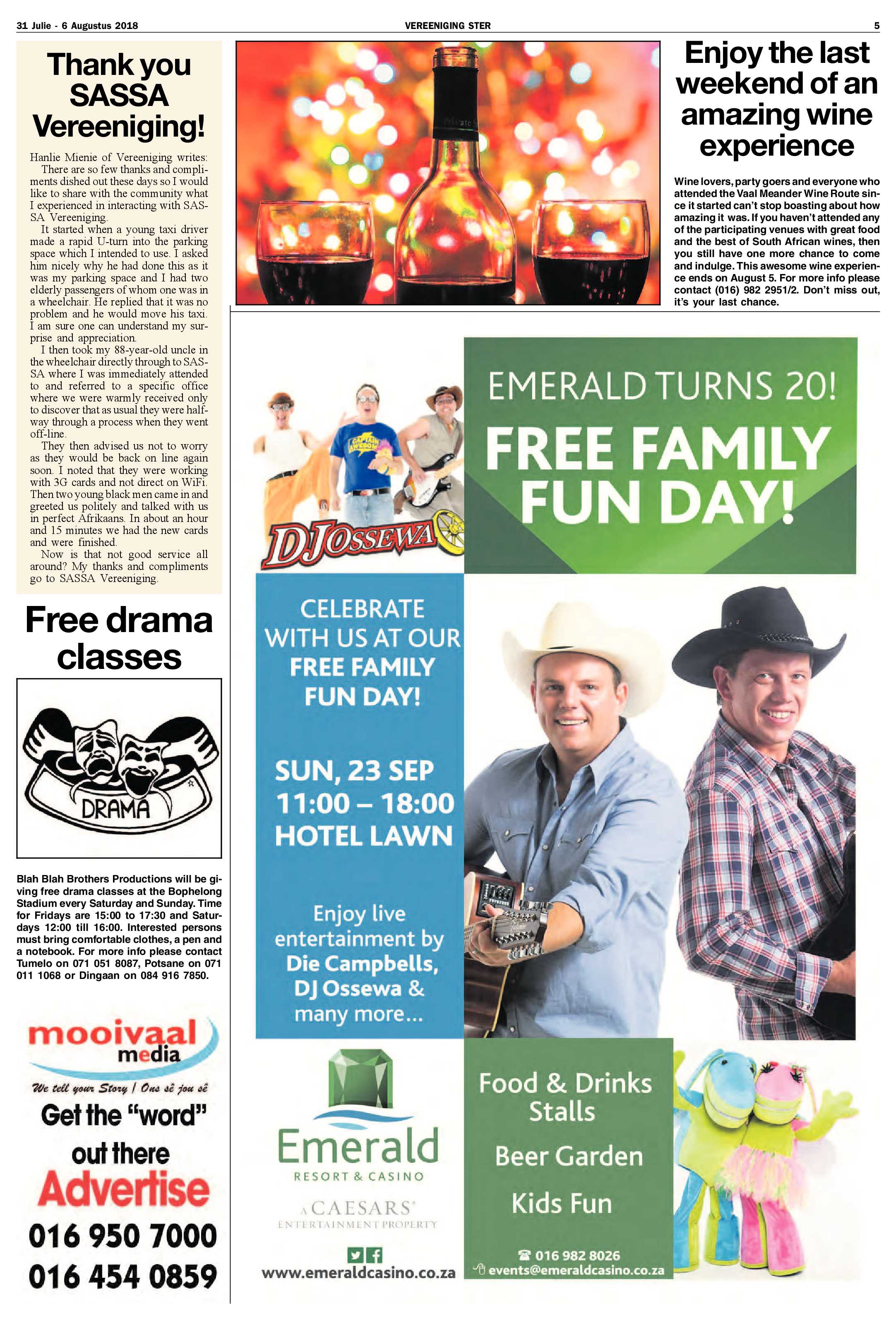 Vereeniging Ster 31 Julie – 6 Augustus 2018 page 5