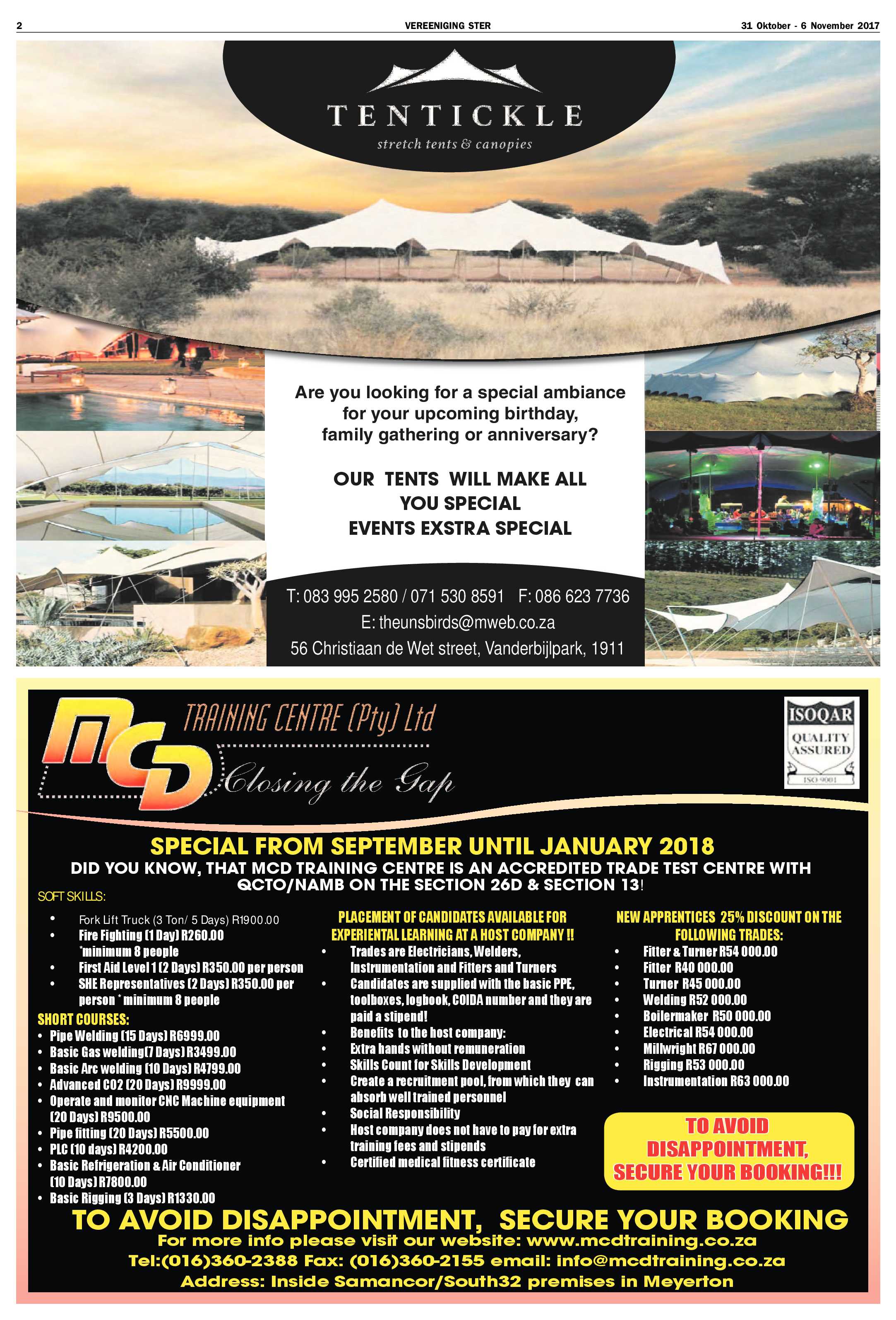 Vereeniging Ster 31 Oktober – 6 November 2017 page 2