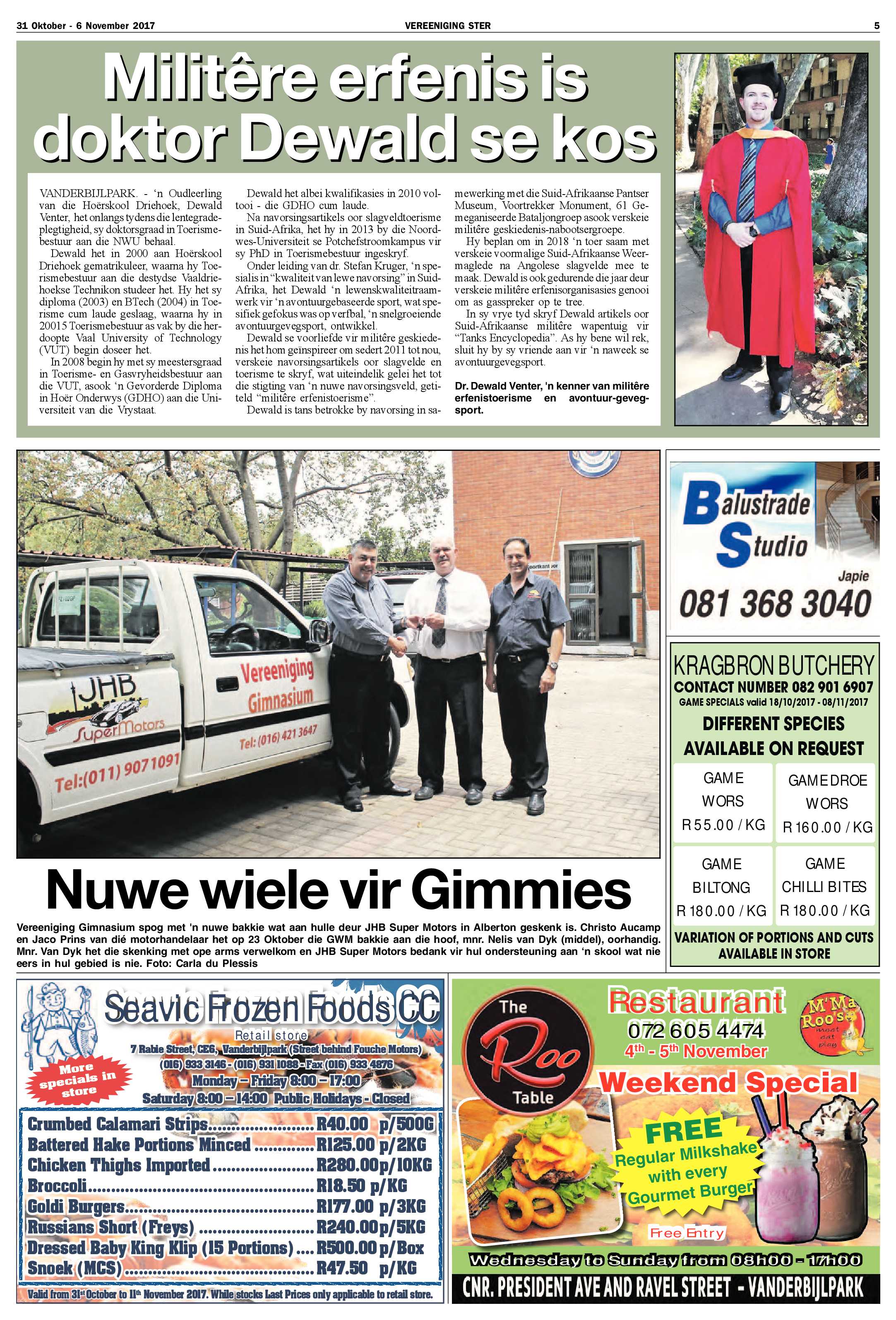 Vereeniging Ster 31 Oktober – 6 November 2017 page 5