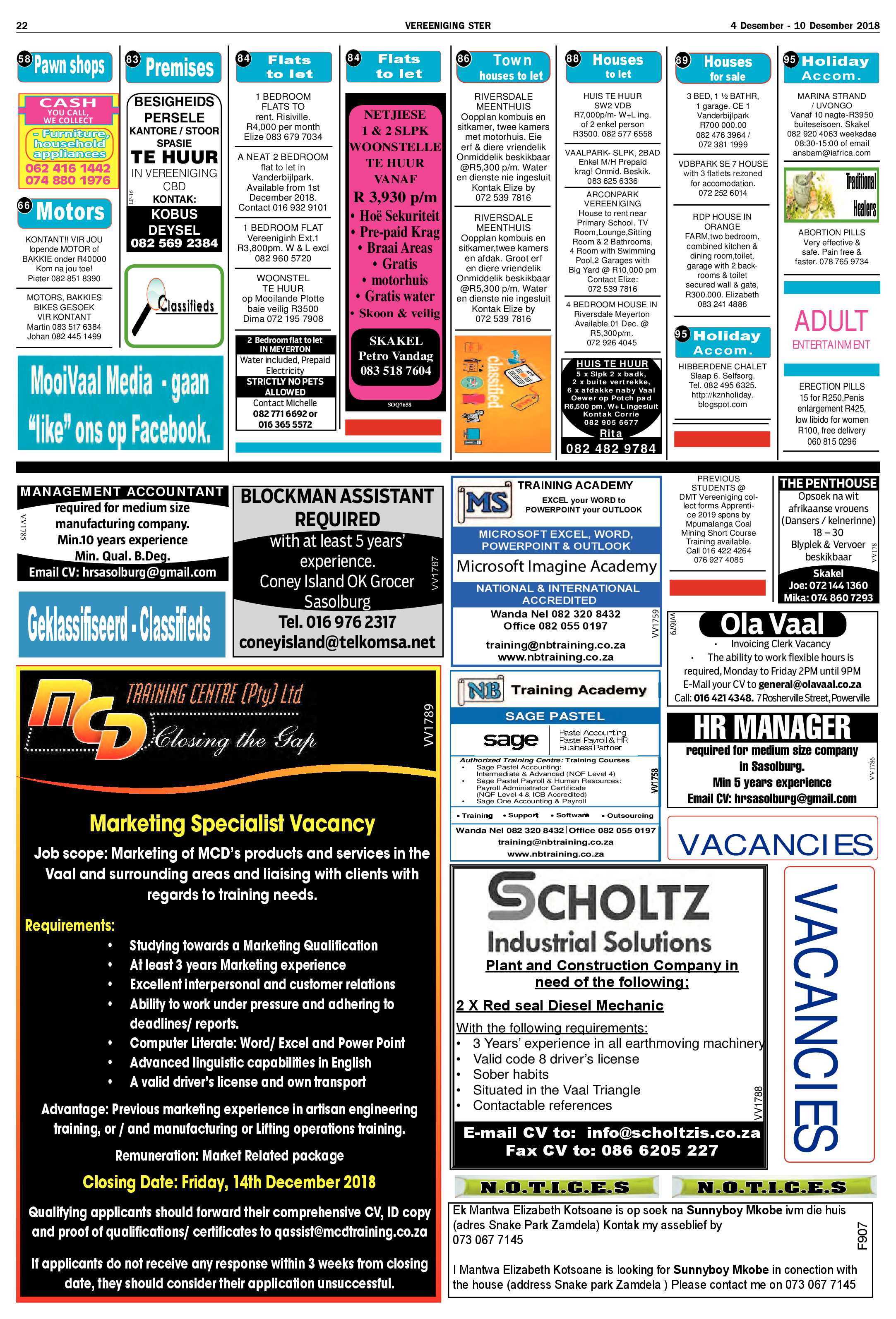 Vereeniging Ster 4 – 10 Desember 2018 page 22