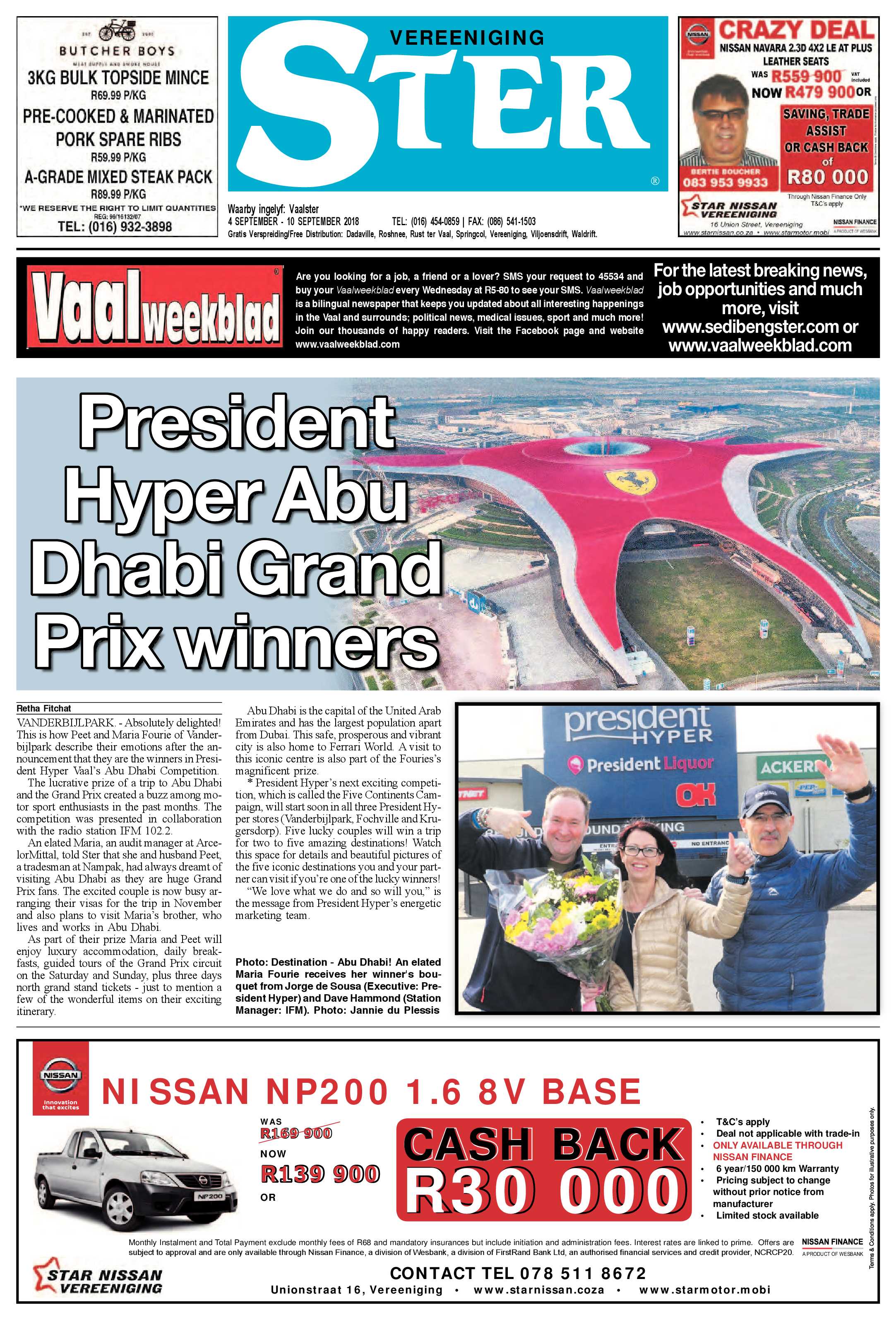 Vereeniging Ster 4 – 10 September 2018 page 1