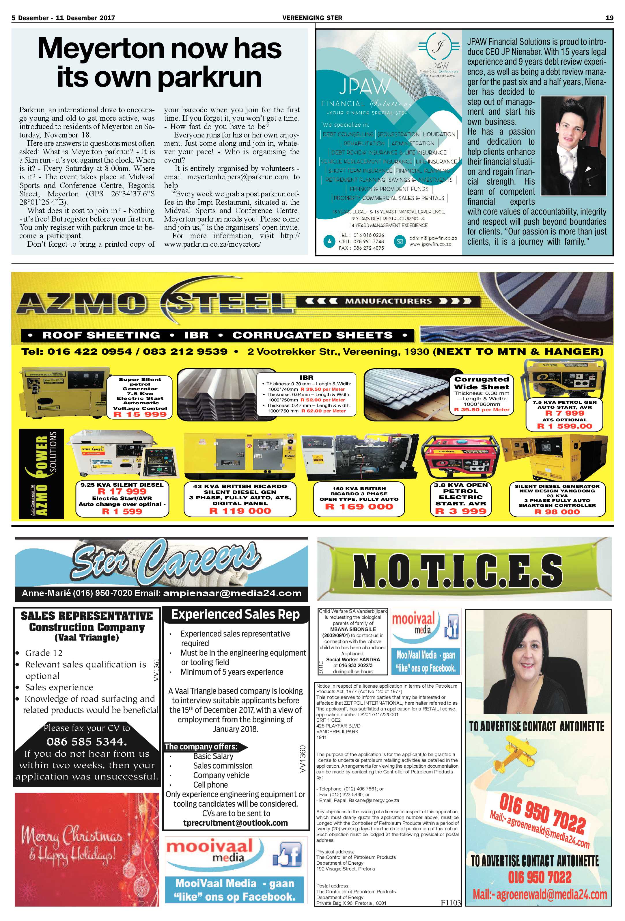 Vereeniging Ster 5 – 11 Desember 2017 page 19