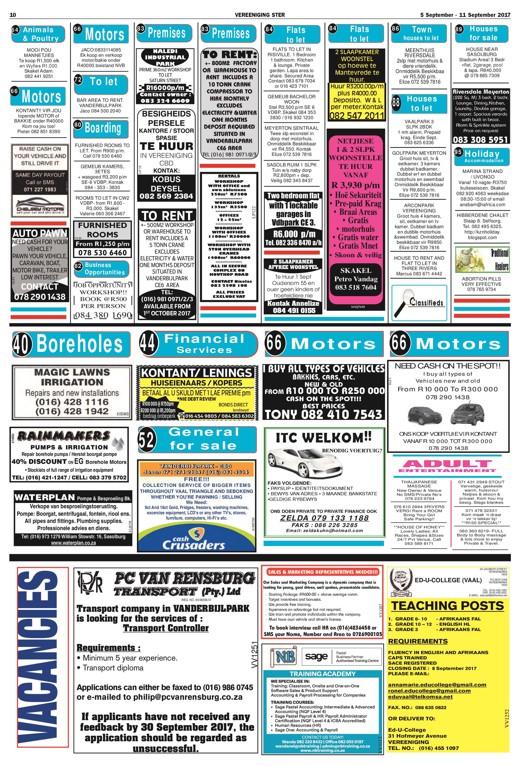 Vereeniging Ster 5 – 11 September 2017 page 10