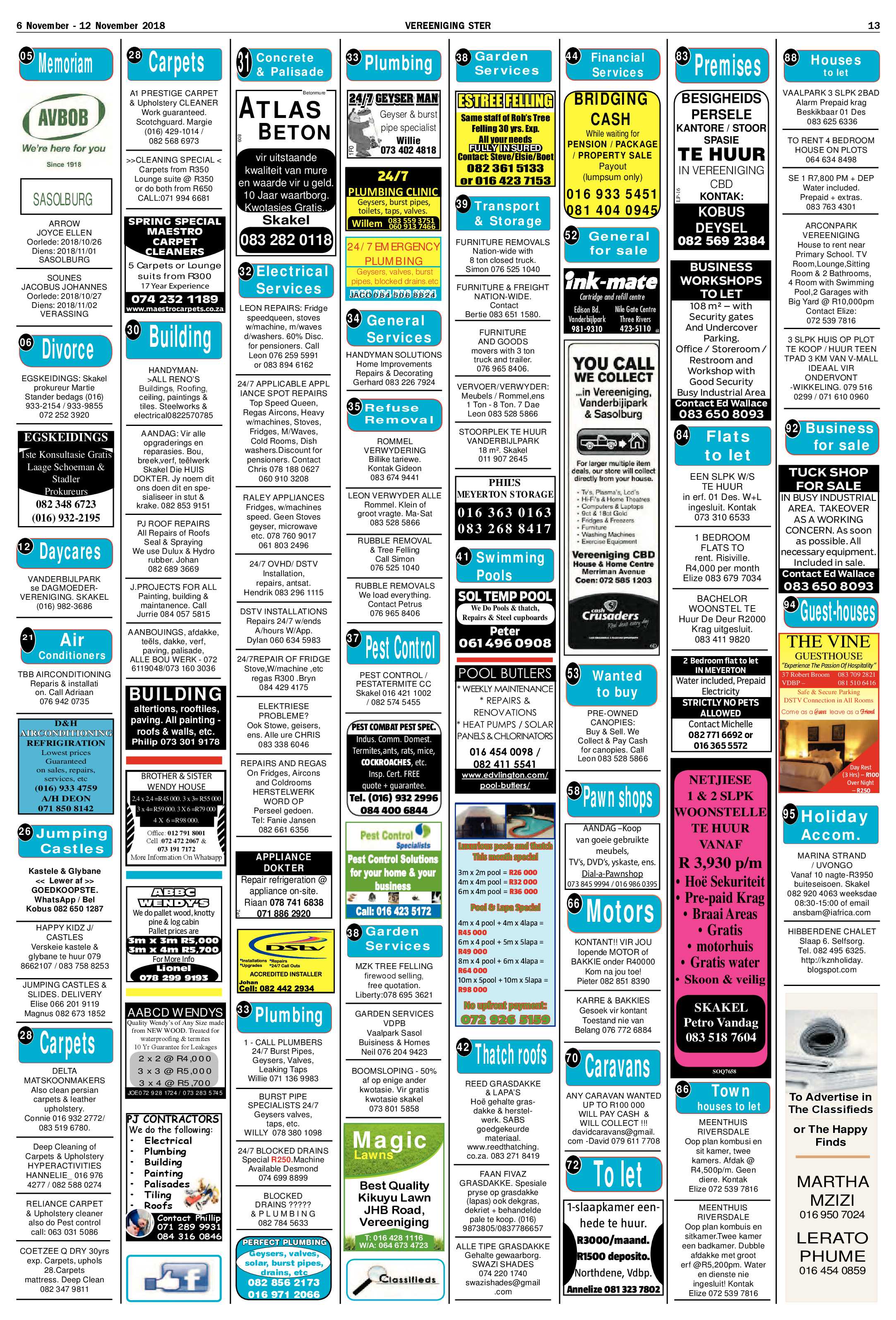 Vereeniging Ster 6 – 12 November 2018 page 13