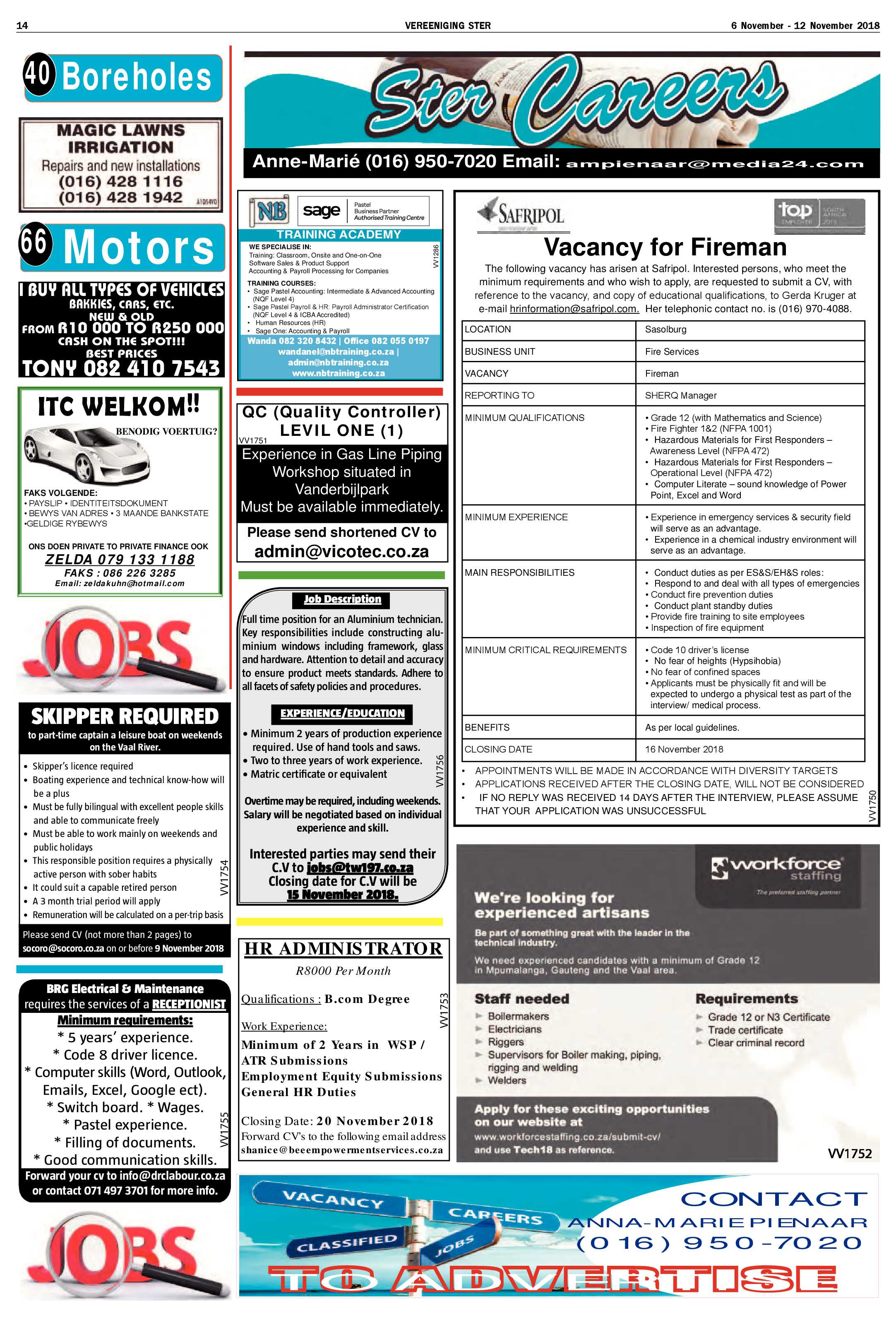 Vereeniging Ster 6 – 12 November 2018 page 14