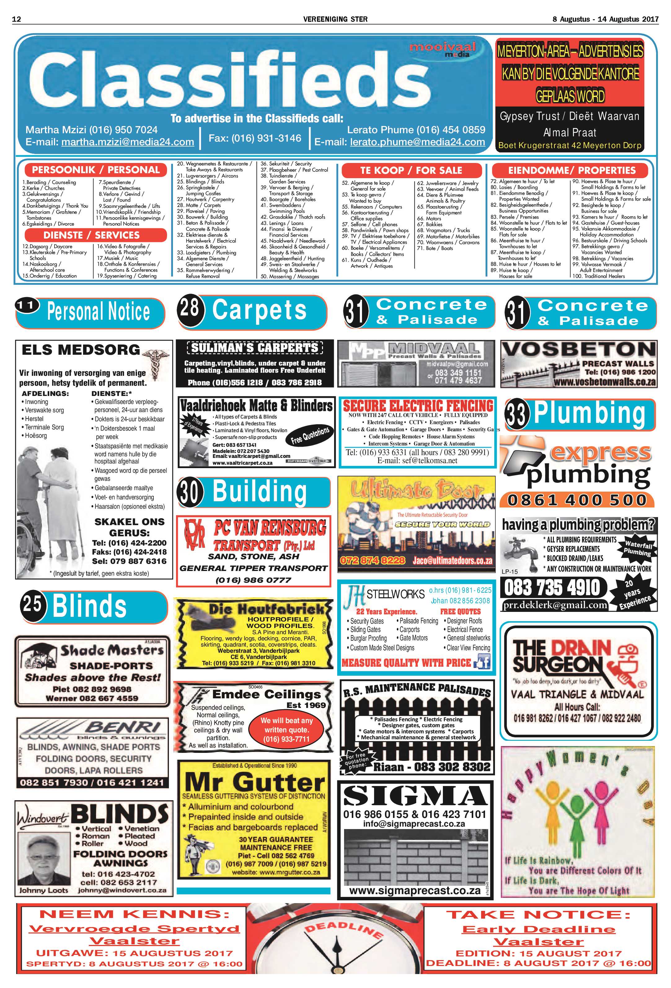 Vereeniging Ster 8 – 14 Augustus 2017 page 12