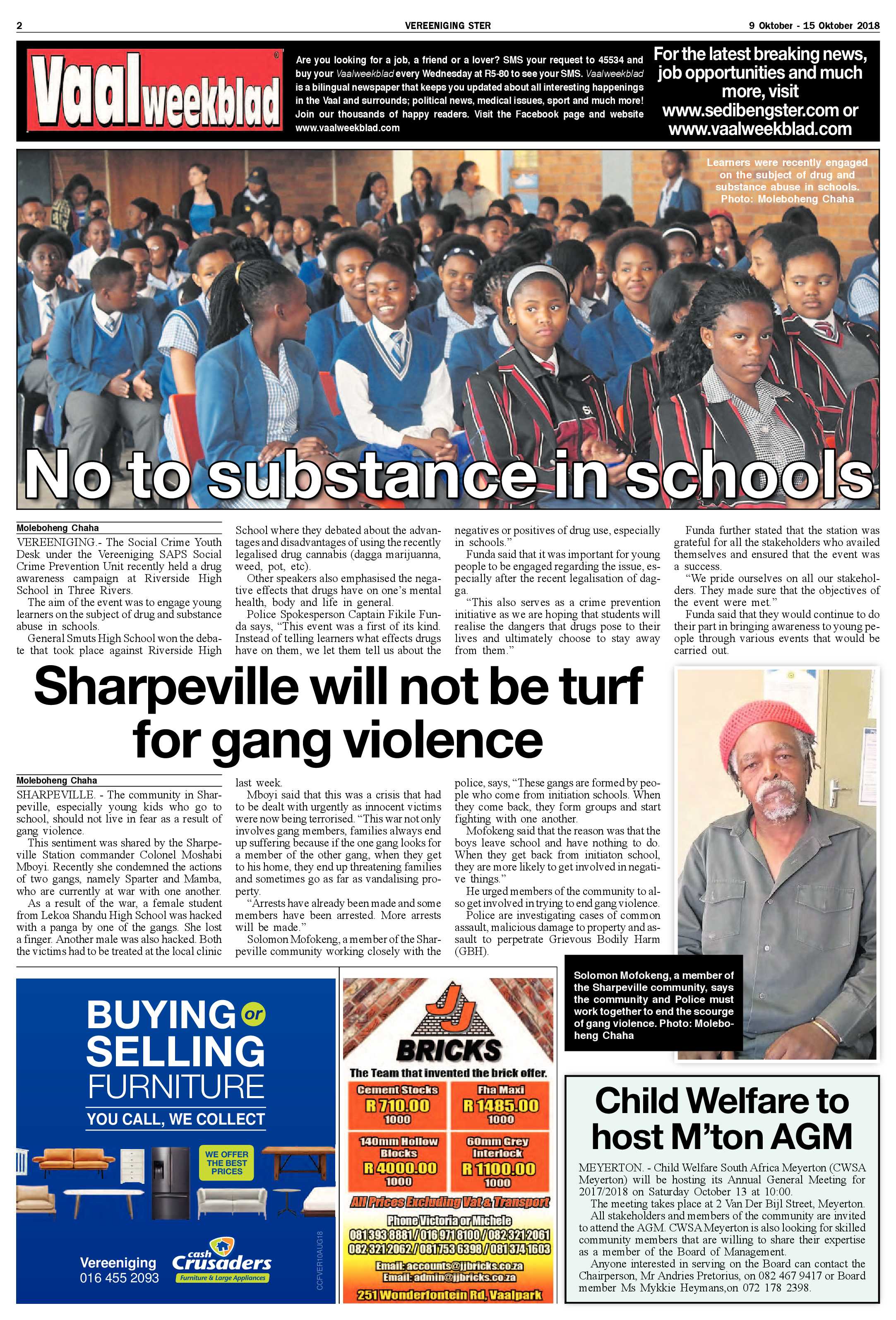 Vereeniging Ster  9 – 15 Oktober 2018 page 2