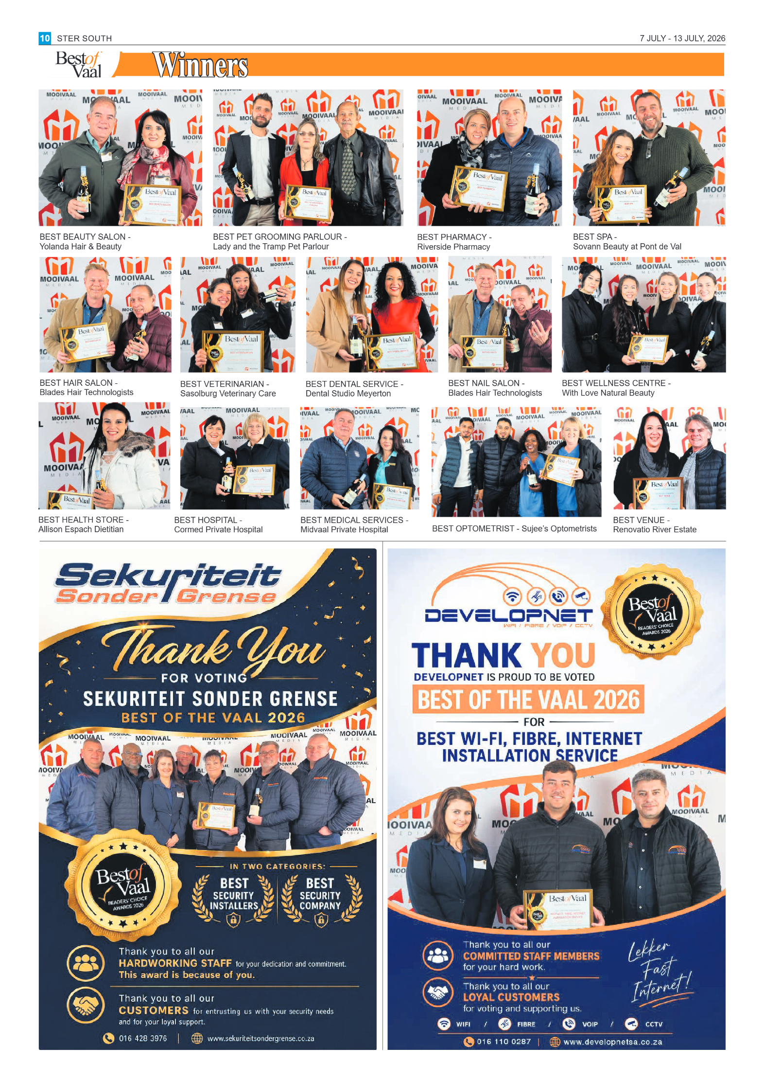 Winners – Best of Vaal 2026 page 5