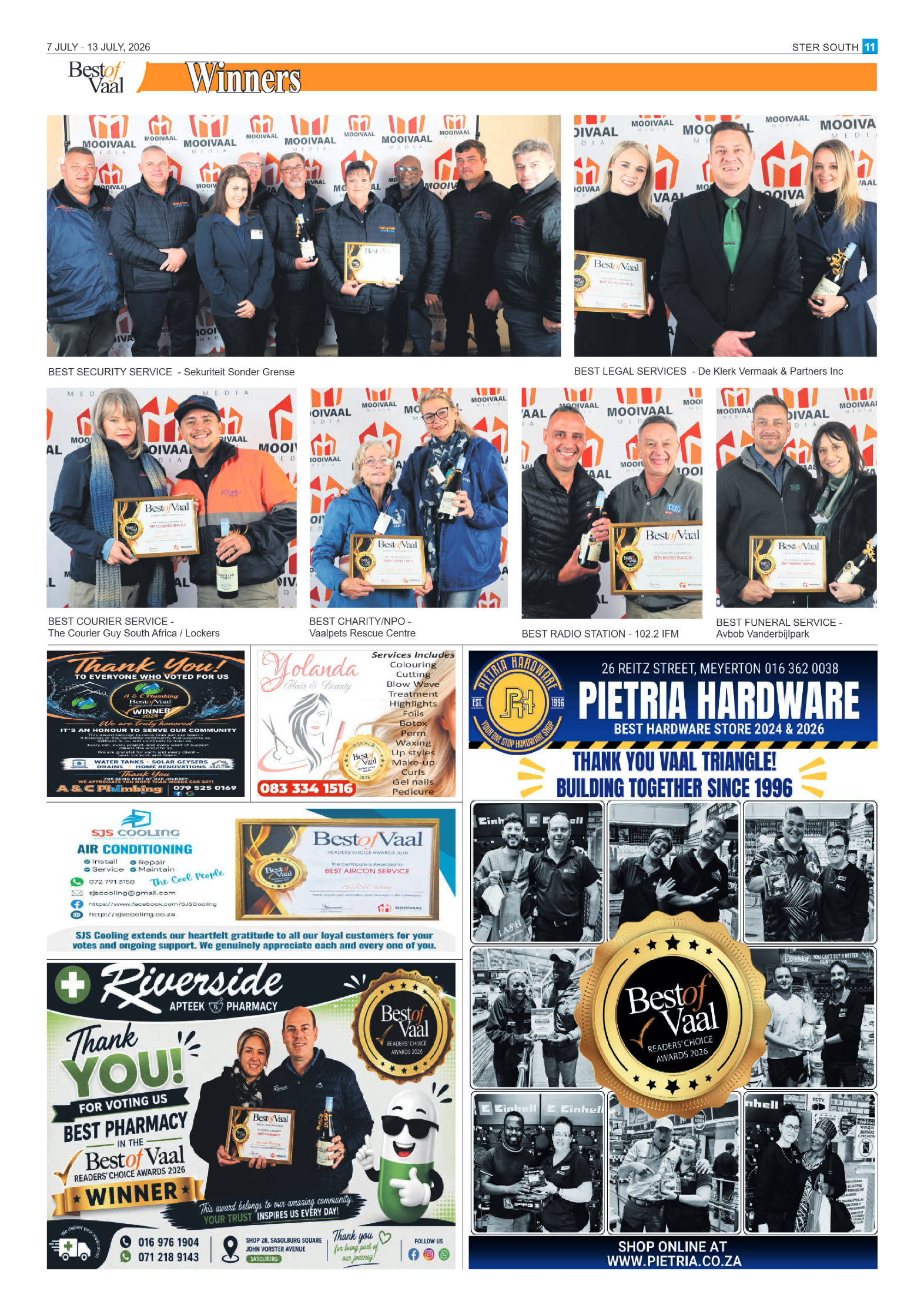 Winners – Best of Vaal 2026 page 6