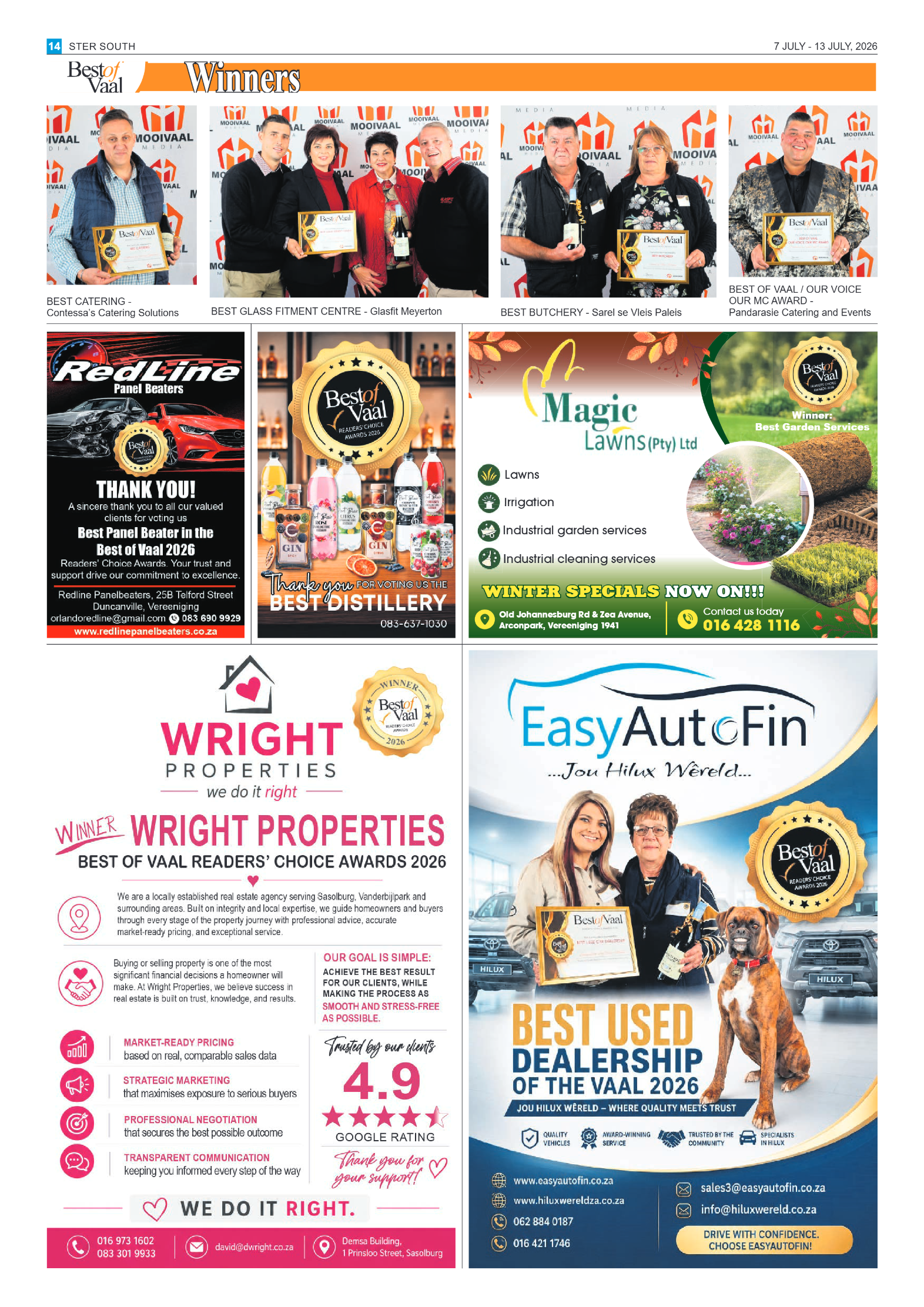 Winners – Best of Vaal 2026 page 9