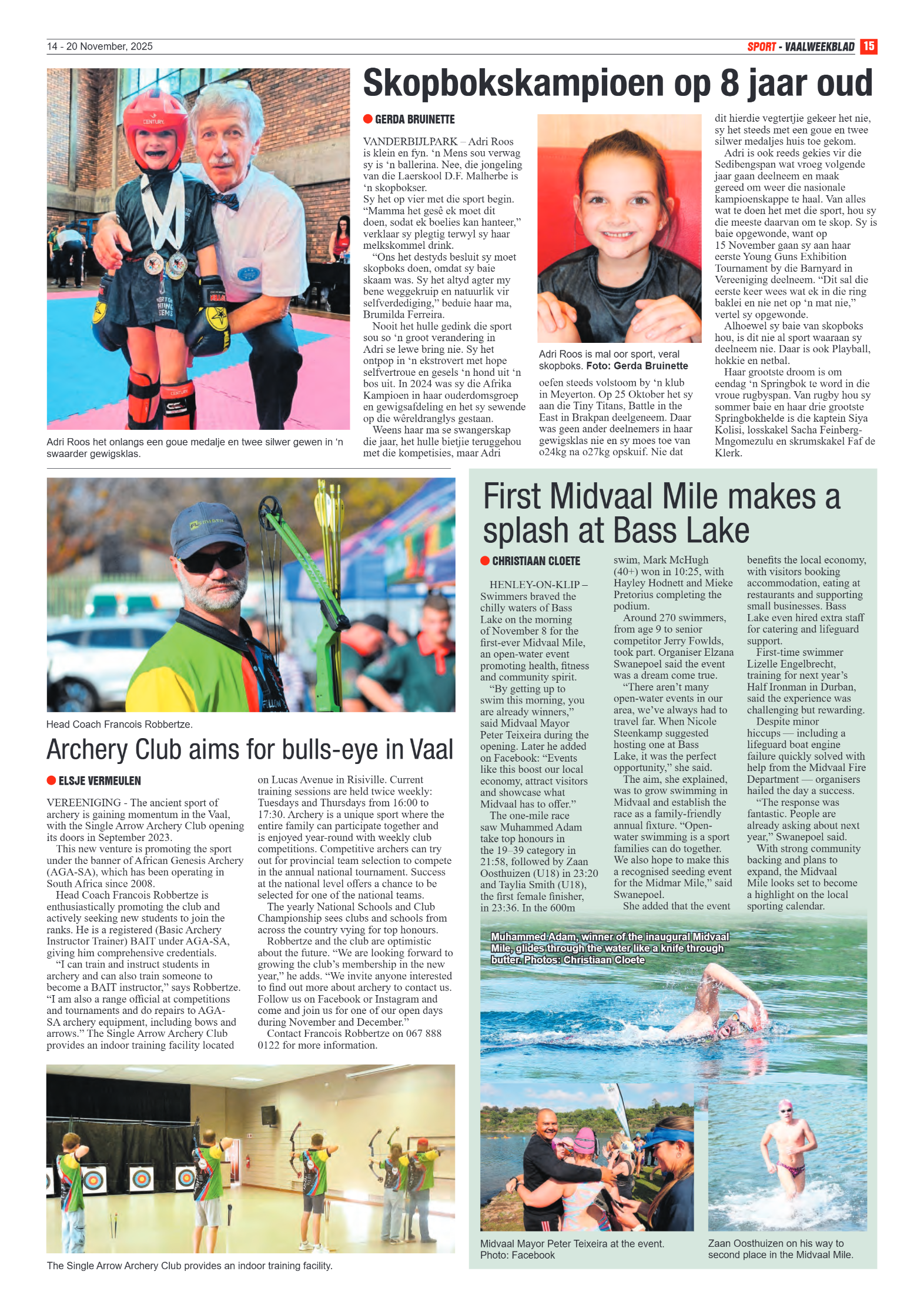 Vaalweekblad 14 – 20 November, 2025 page 15
