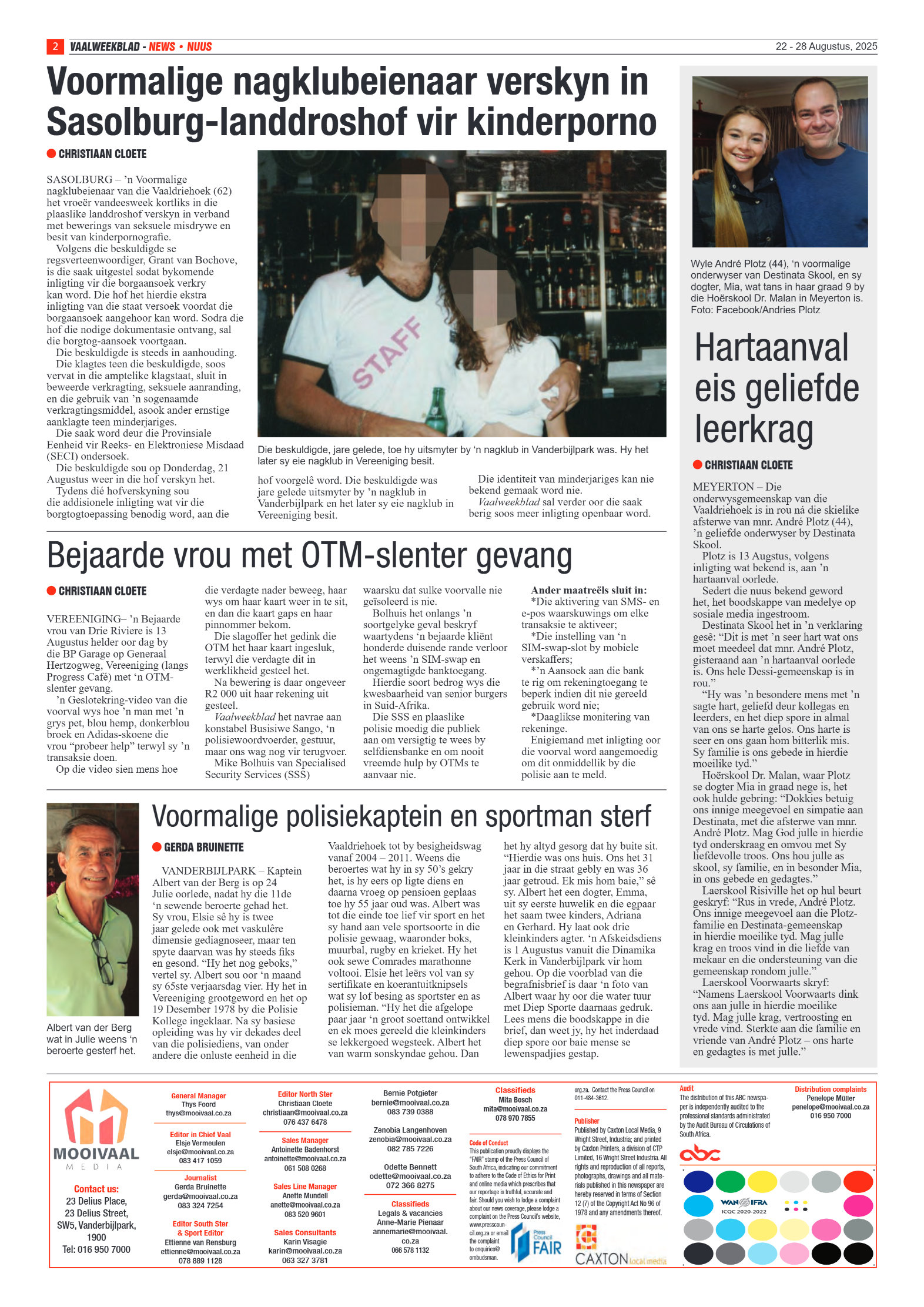Vaalweekblad 22 – 28 Augustus, 2025 page 2
